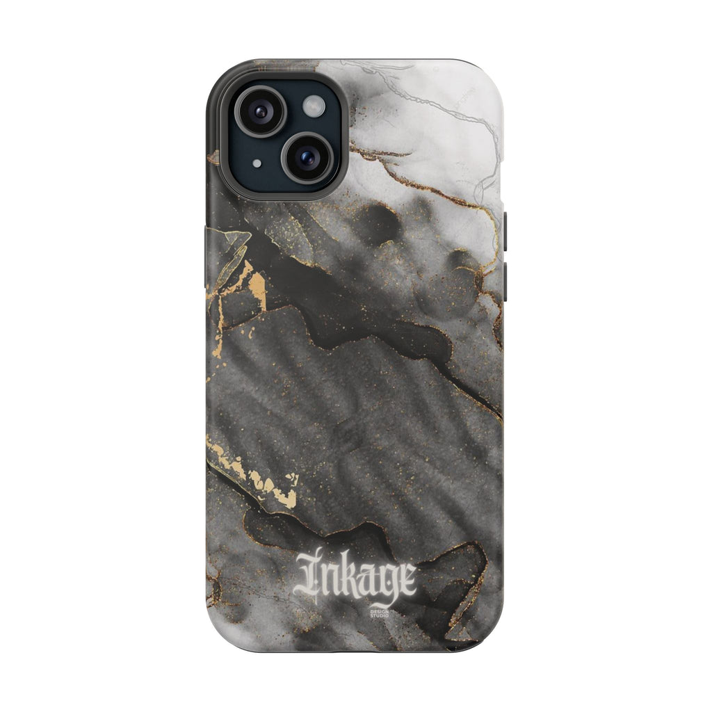 White Noir Marble Gold Foil Magnetic Phone Cases