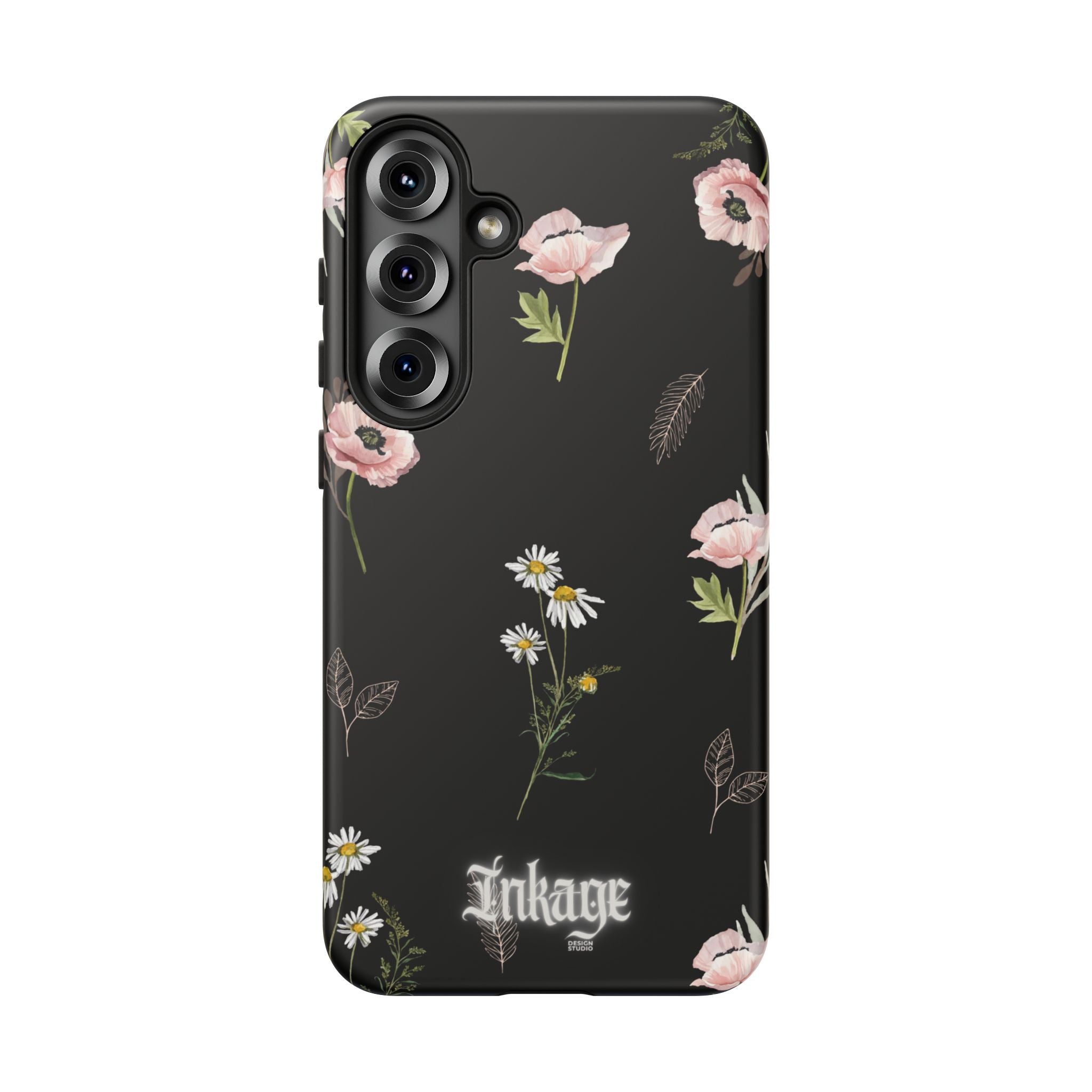 Elegant Black Florals Tough Phone Cases (Minimal)