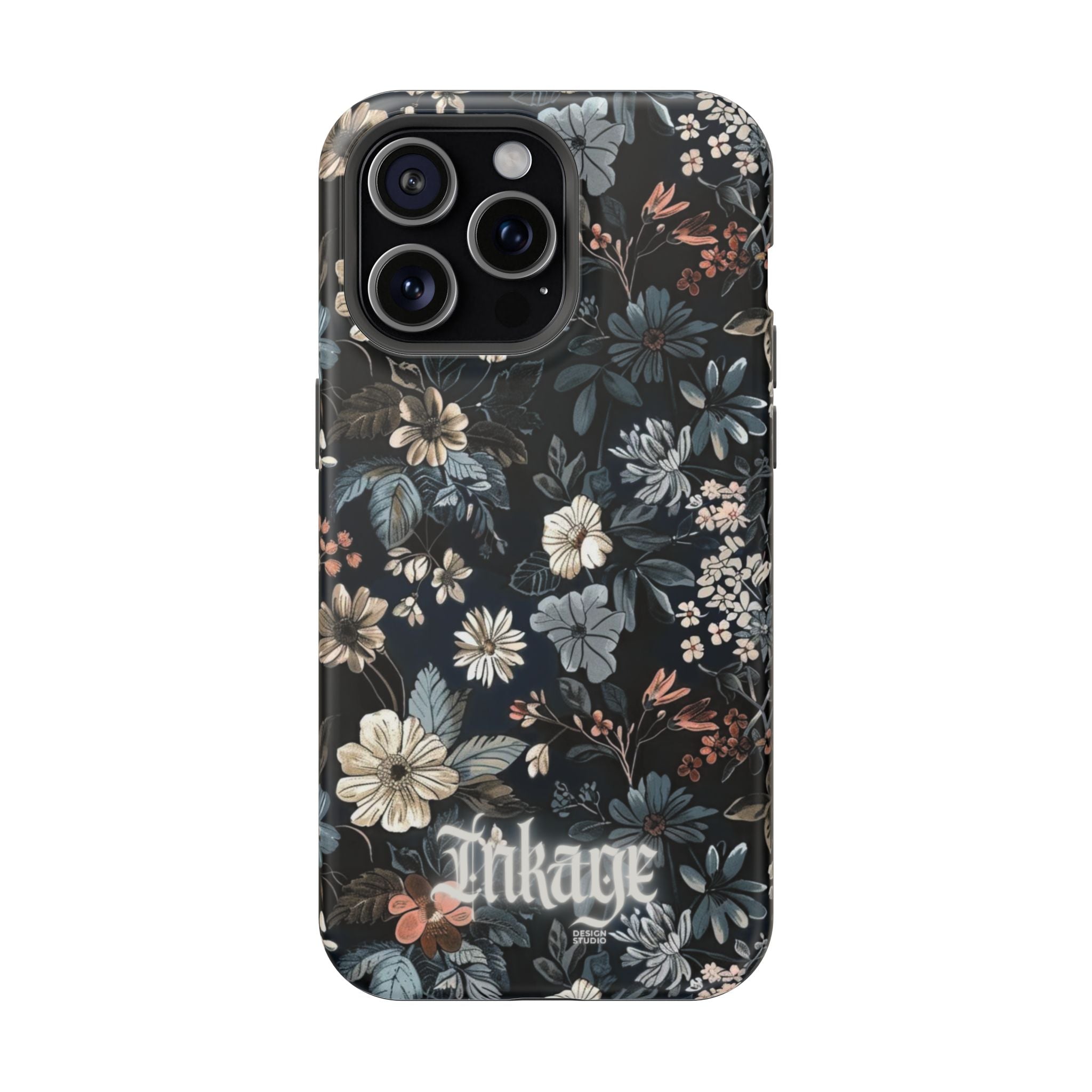 Black Florals Magnetic Phone Cases (Minimal)
