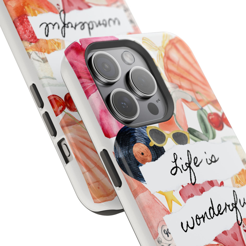 "Life is Wonderful" Quote Magnetic Phone Cases (Quote)
