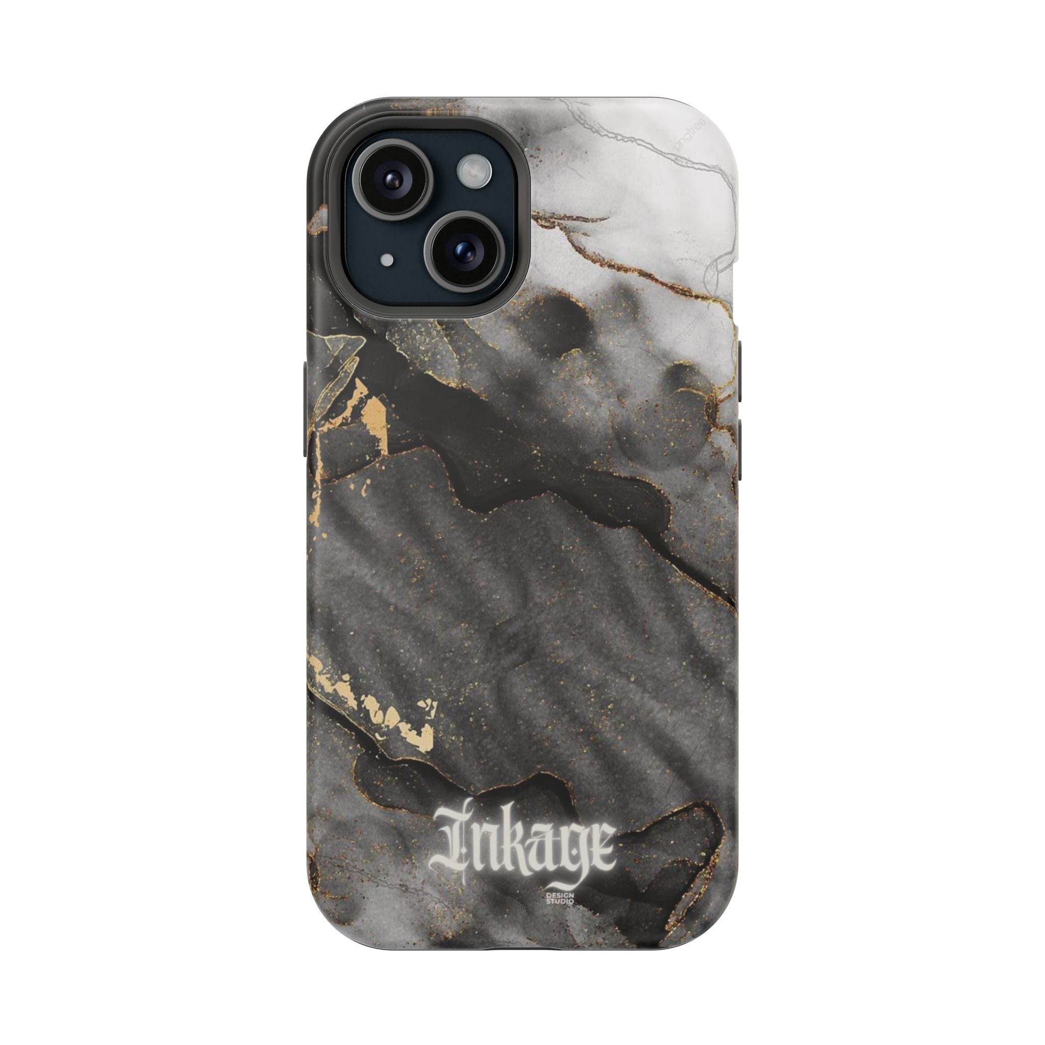 White Noir Marble Gold Foil Magnetic Phone Cases