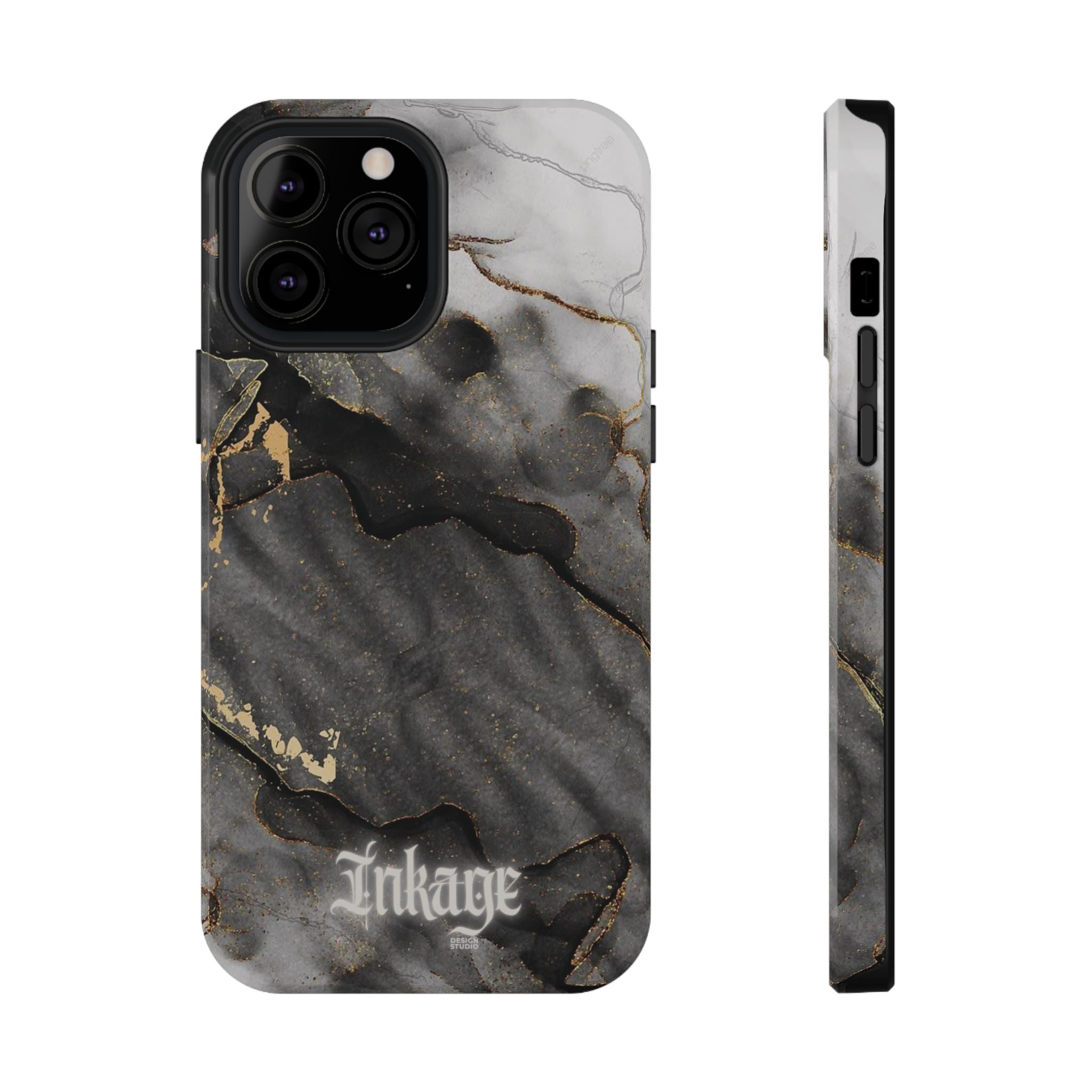 White Noir Marble Gold Foil Magnetic Phone Cases