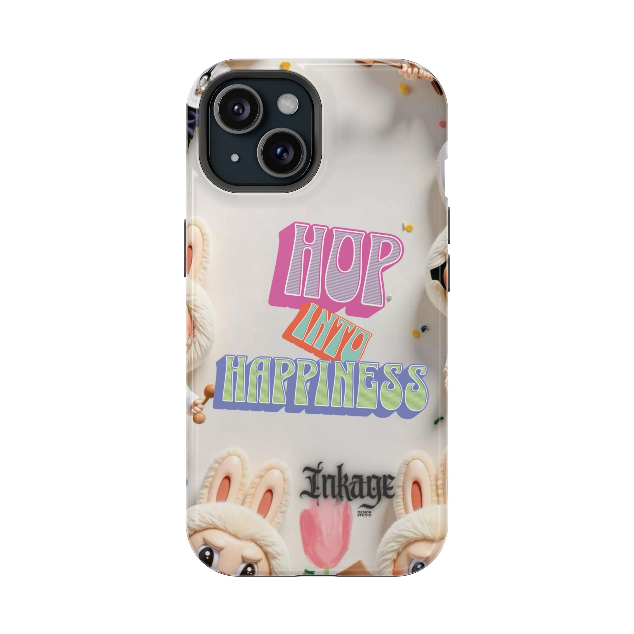 "Hop Into Happiness" Quote Magnetic Phone Case (Animation)