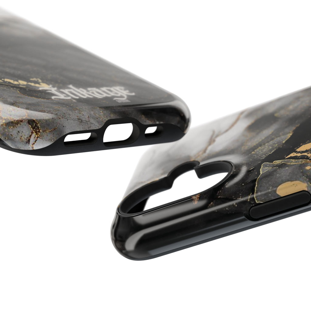 White Noir Marble Gold Foil Magnetic Phone Cases (Minimal)