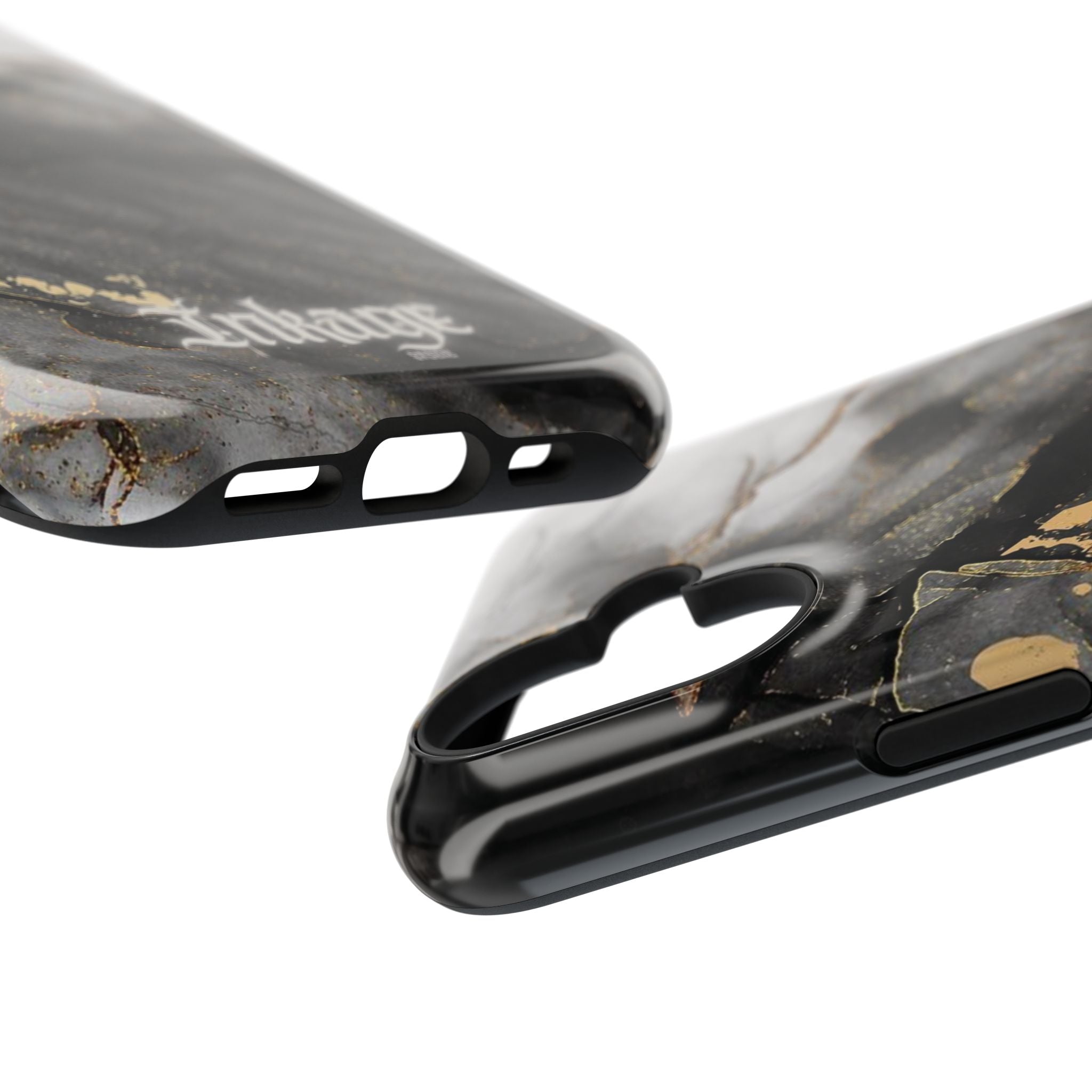 White Noir Marble Gold Foil Magnetic Phone Cases (Minimal)