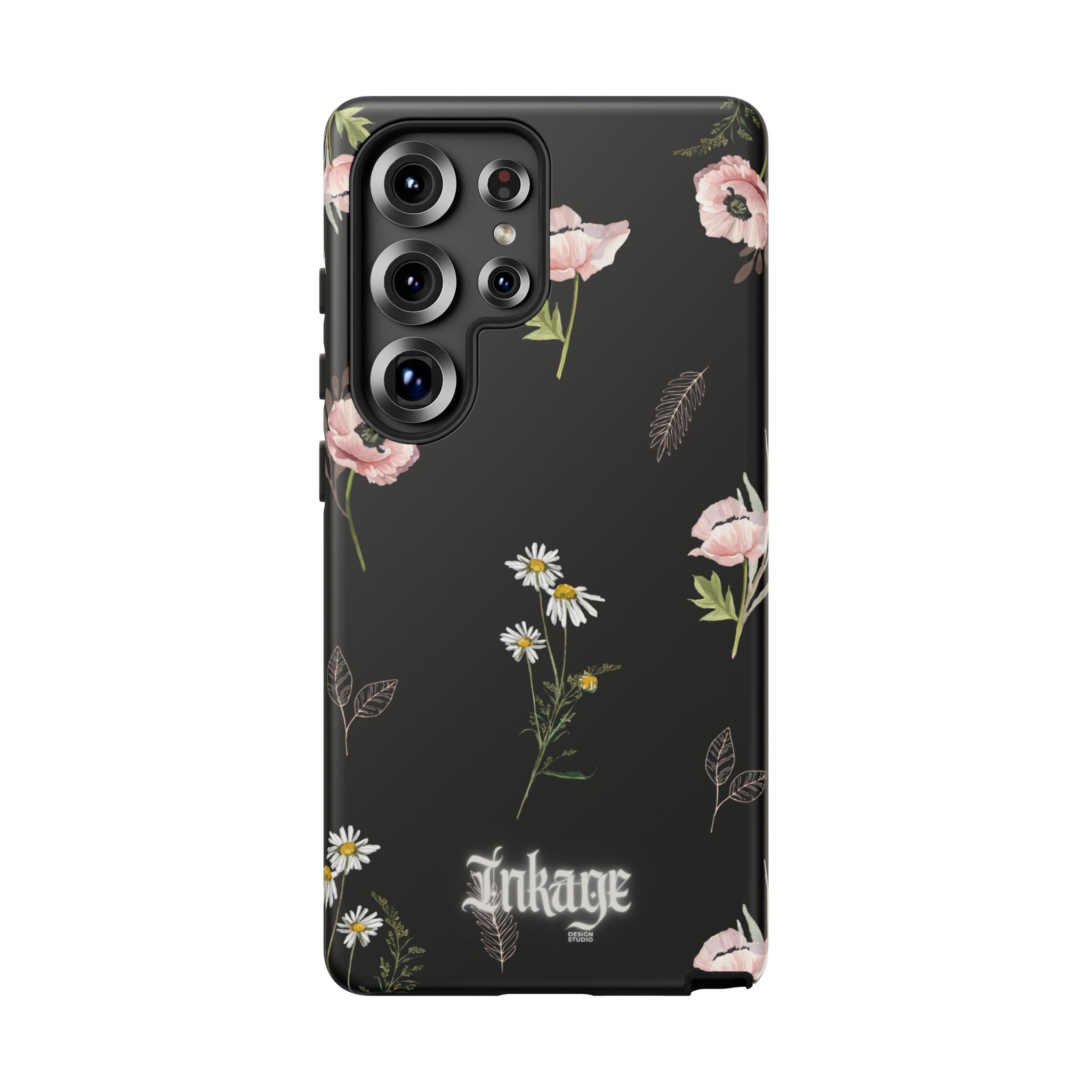 Elegant Black Florals Tough Phone Cases (Minimal)
