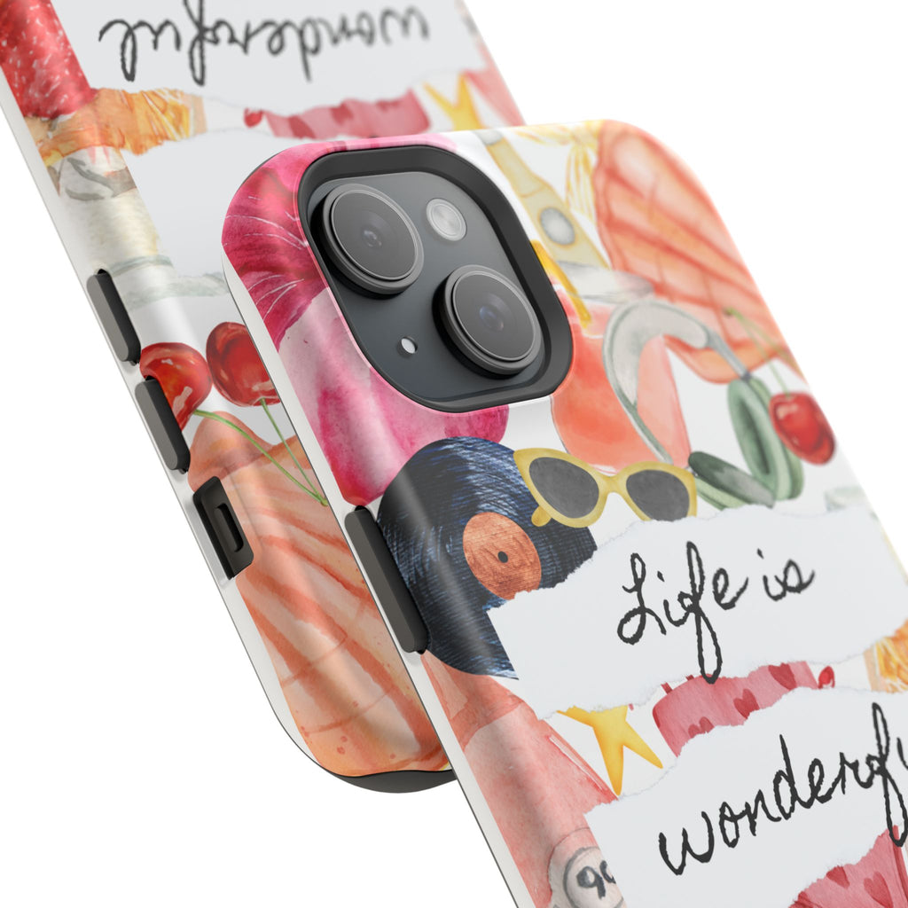 "Life is Wonderful" Quote Magnetic Phone Cases