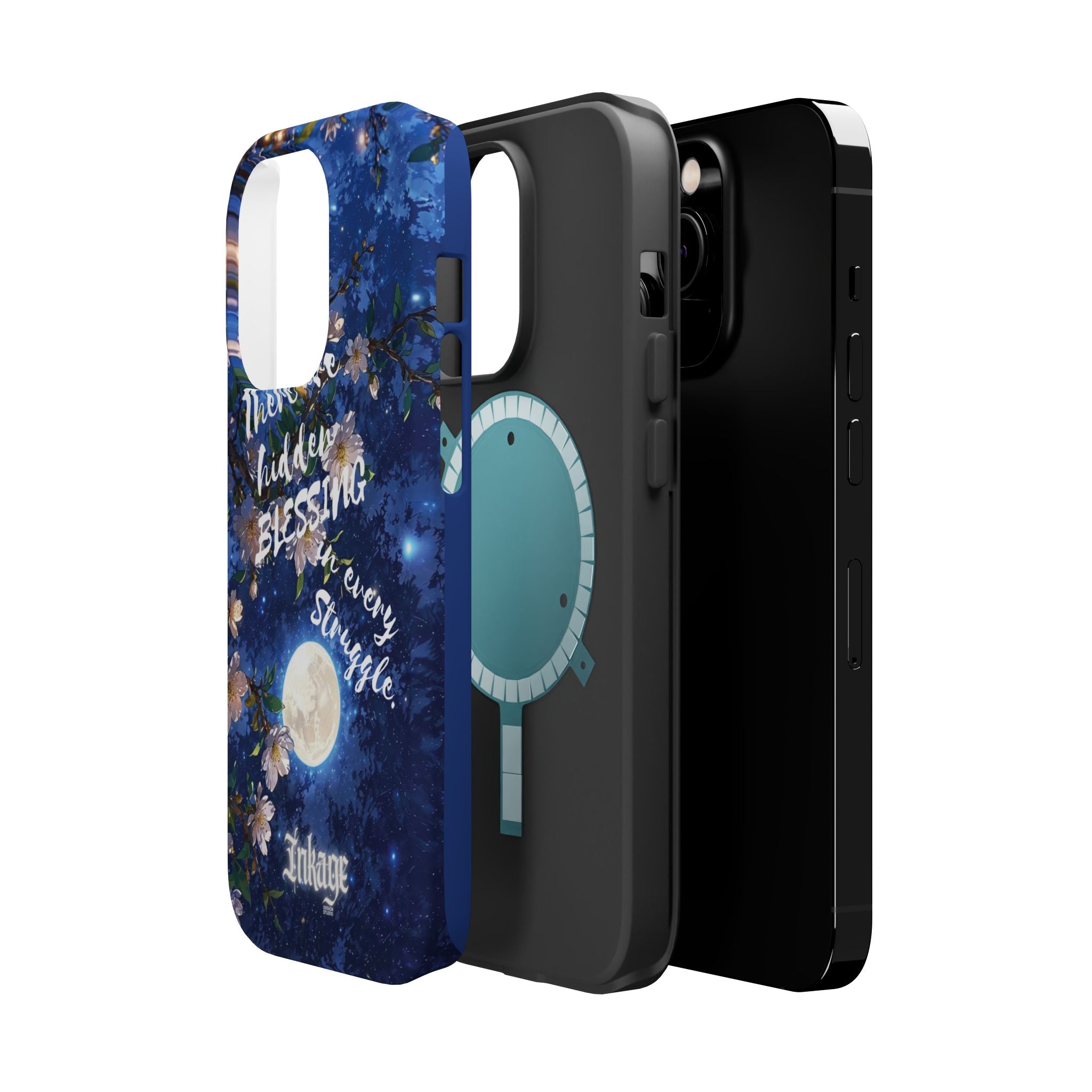 “Moonlit Blessing” Magnetic Phone Cases (Quote)