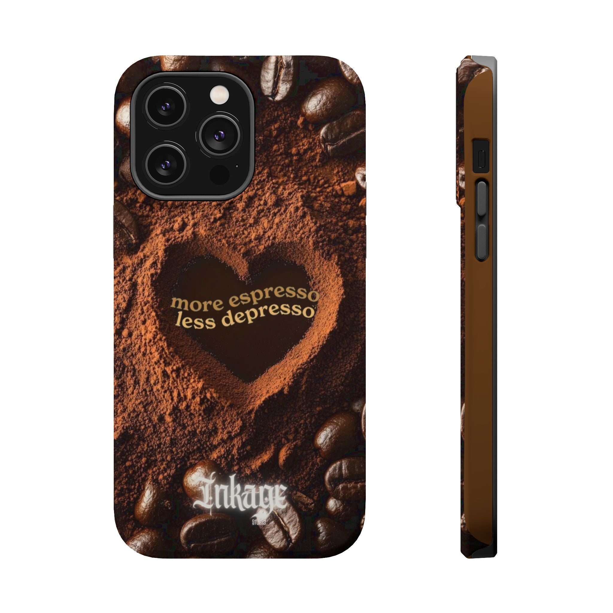 "More Espresso Less Depresso" Magnetic Phone Cases (Quote)