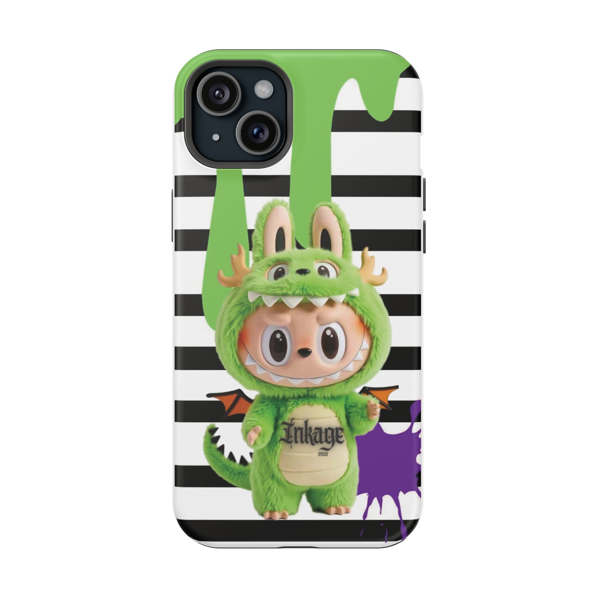 Greenie Labubu Spooky Magnetic Phone Case (Animation)
