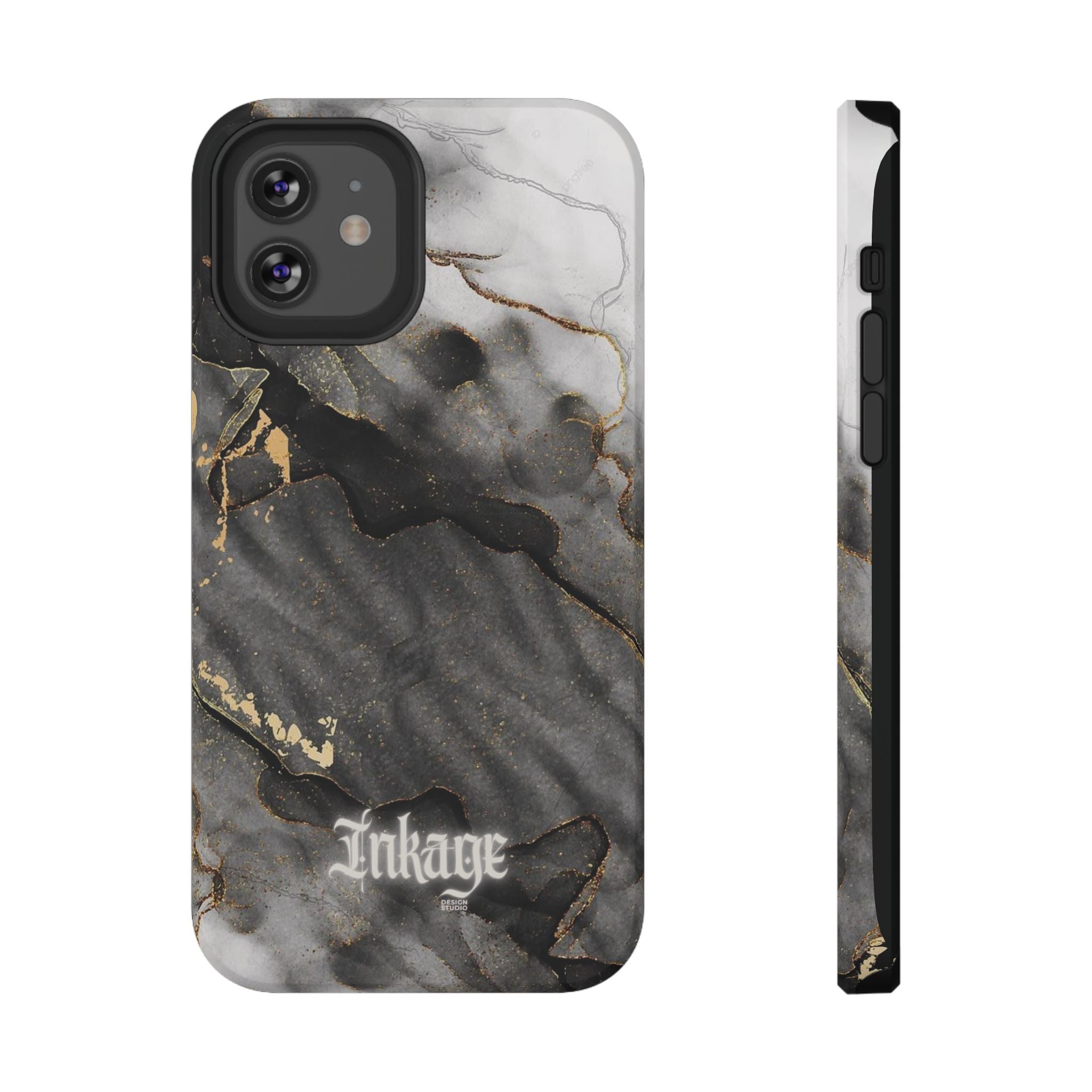 White Noir Marble Gold Foil Magnetic Phone Cases