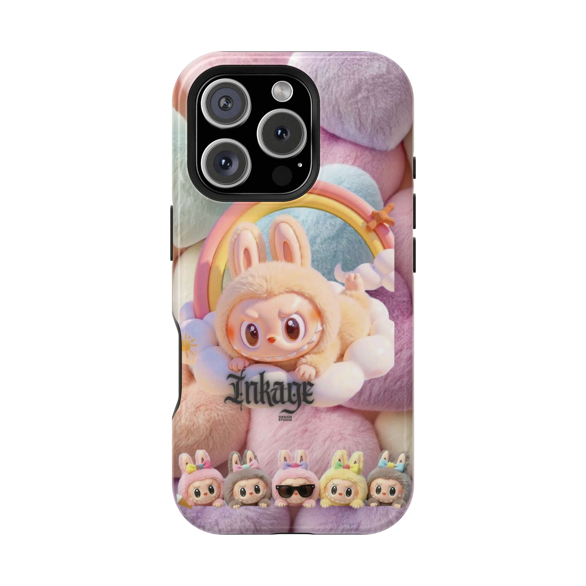 Pastel Rainbow Labubu Magnetic Phone Cases (Animation)