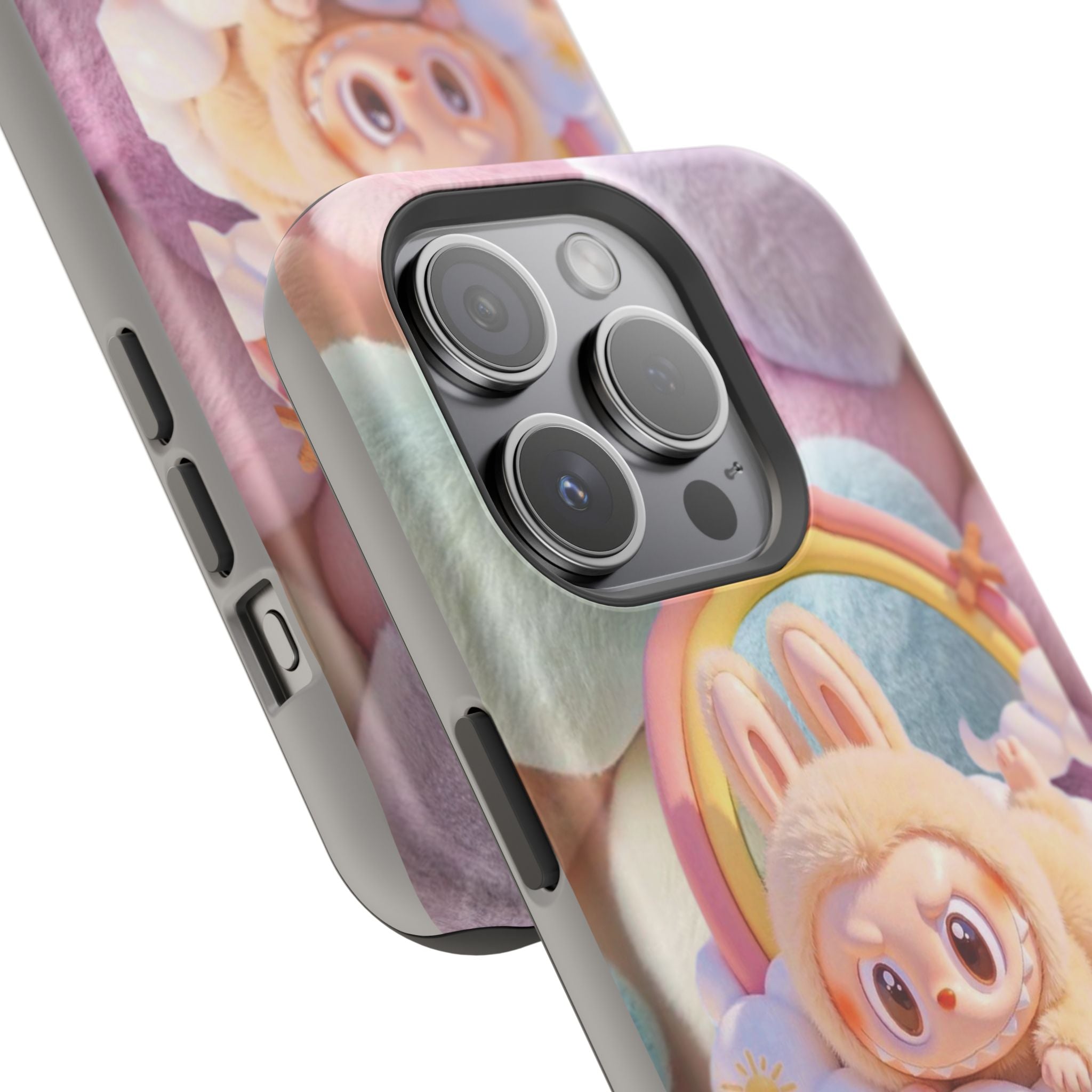 Pastel Rainbow Labubu Magnetic Phone Cases (Animation)