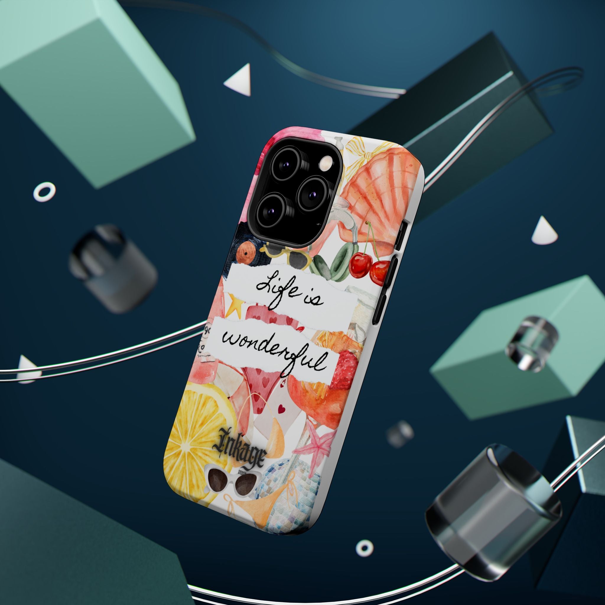 "Life is Wonderful" Quote Magnetic Phone Cases (Quote)