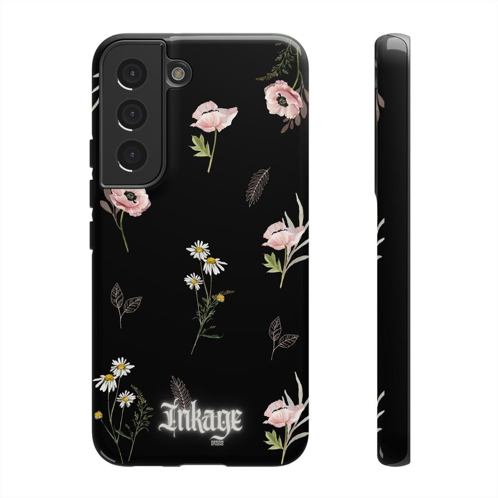 Elegant Black Florals Tough Phone Cases (Minimal)