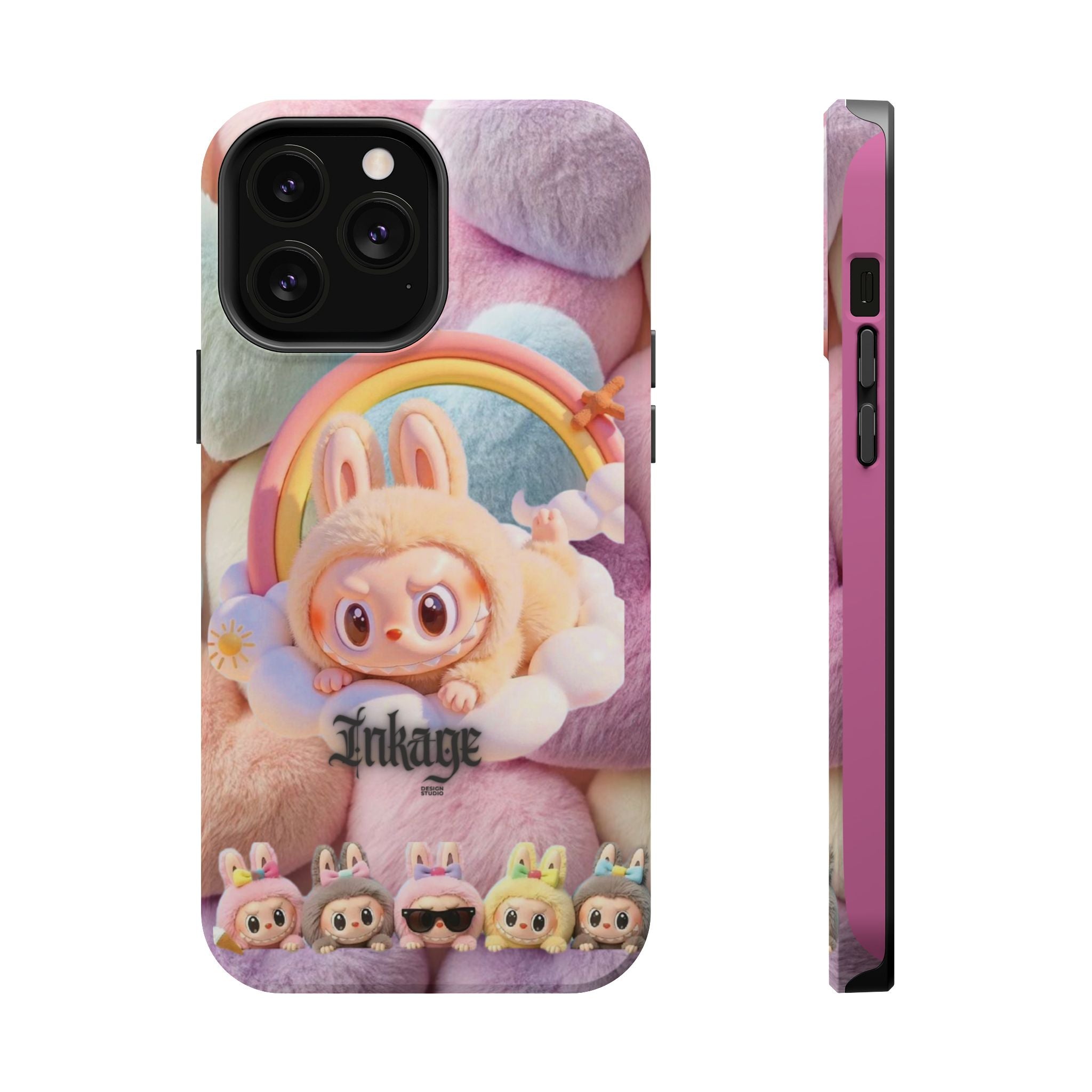Pastel Rainbow Labubu Magnetic Phone Cases(Animation)