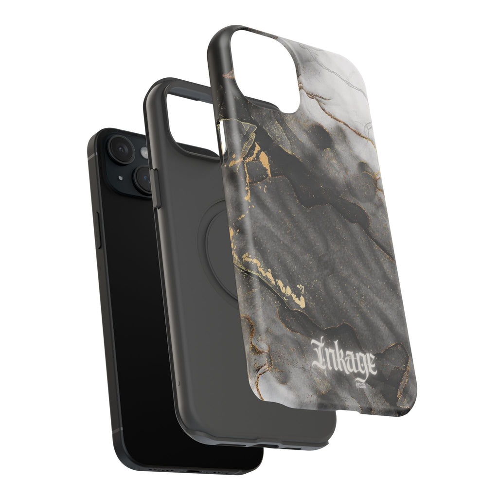 White Noir Marble Gold Foil Magnetic Phone Cases