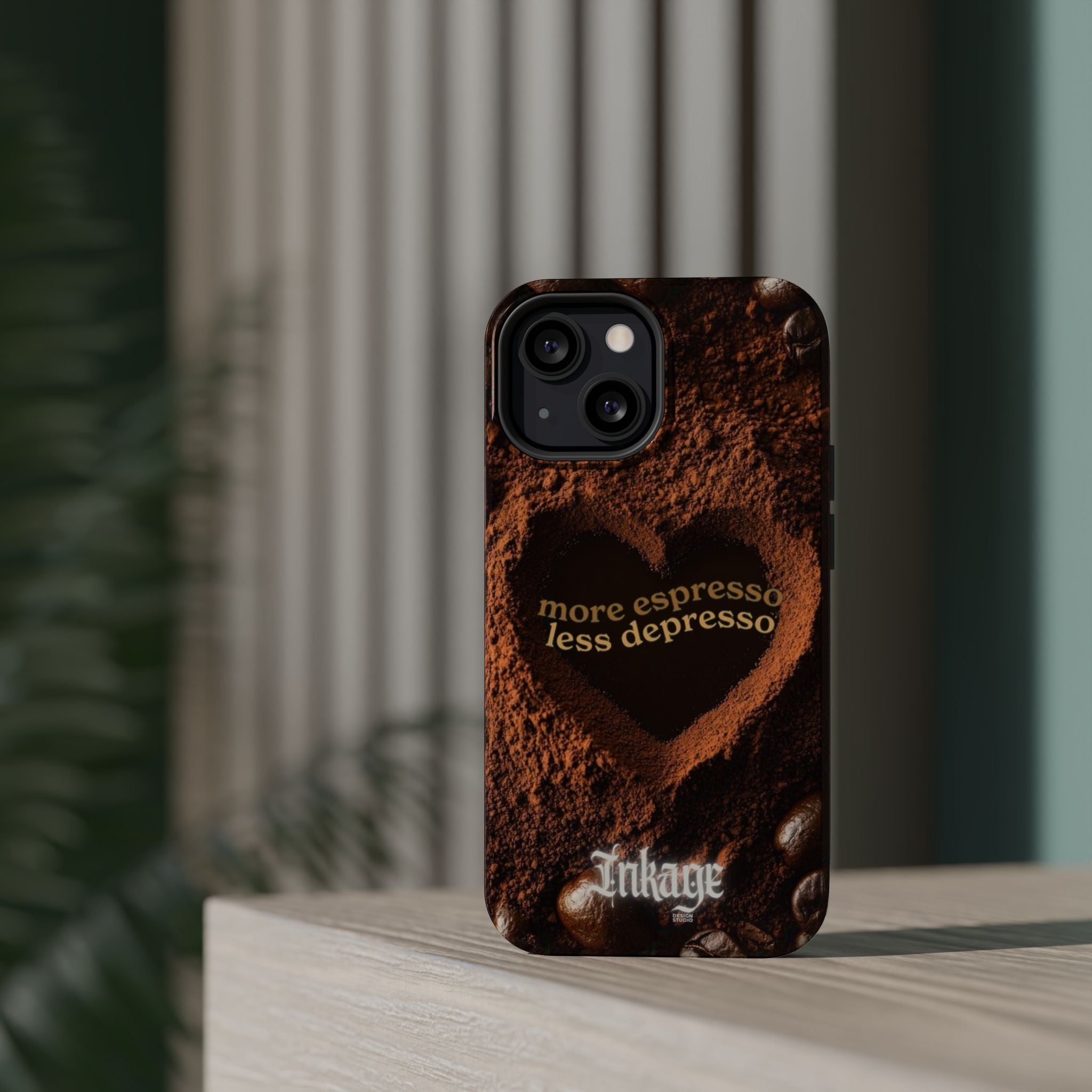 "More Espresso Less Depresso" Quote Magnetic Phone Cases