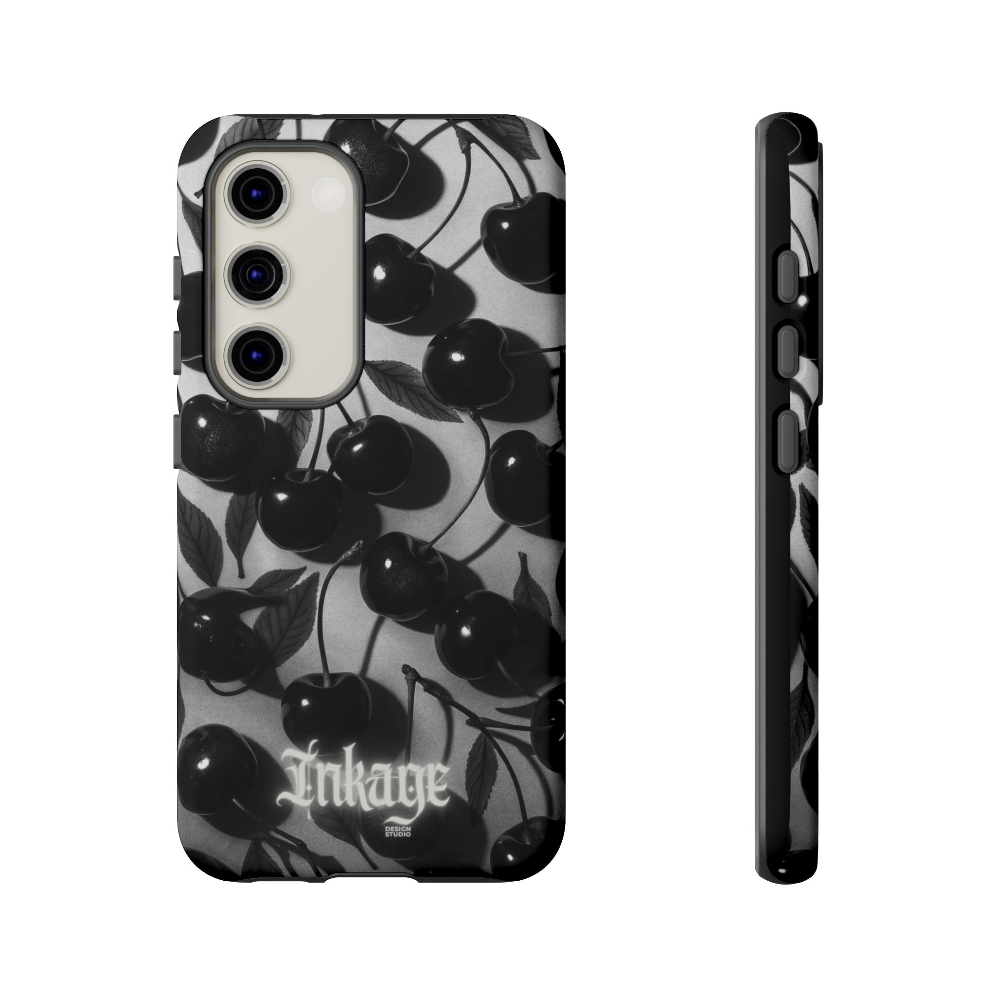 Black Cherry Print Tough Phone Cases (Minimal)