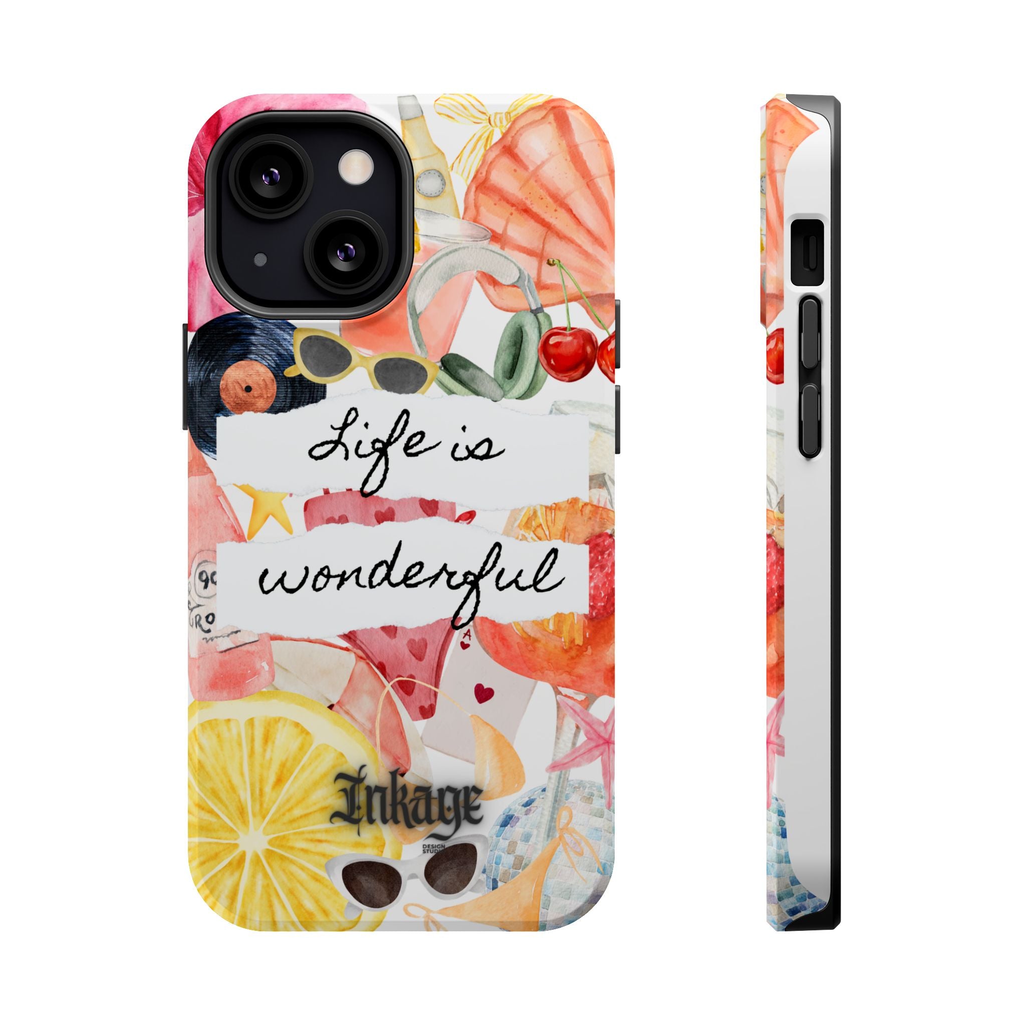 "Life is Wonderful" Quote Magnetic Phone Cases (Quote)