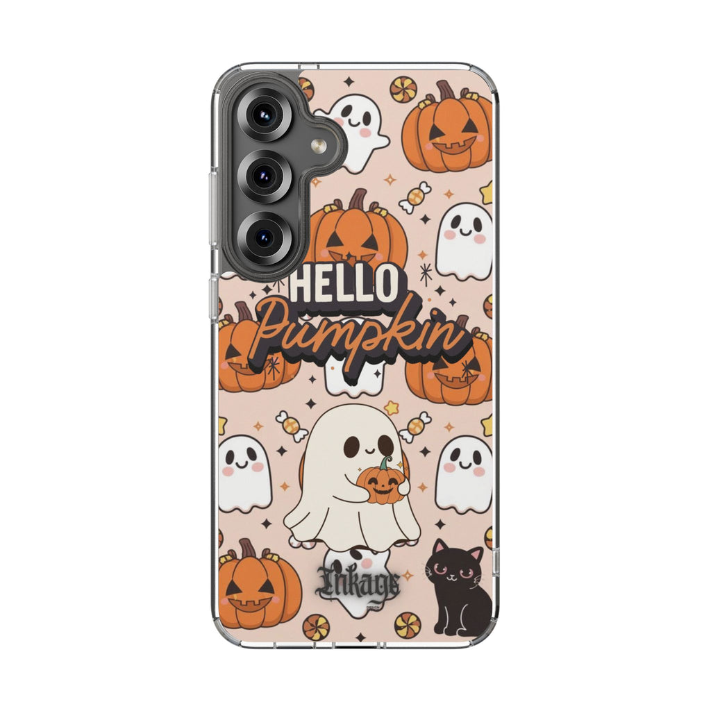 Cute Pumpkin Ghost Clear Impact Phone Case (Season)