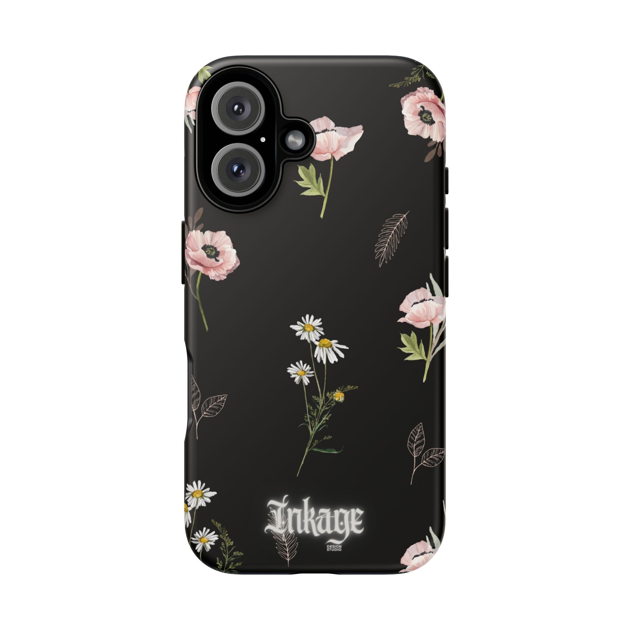 Elegant Black Florals Tough Phone Cases (Minimal)