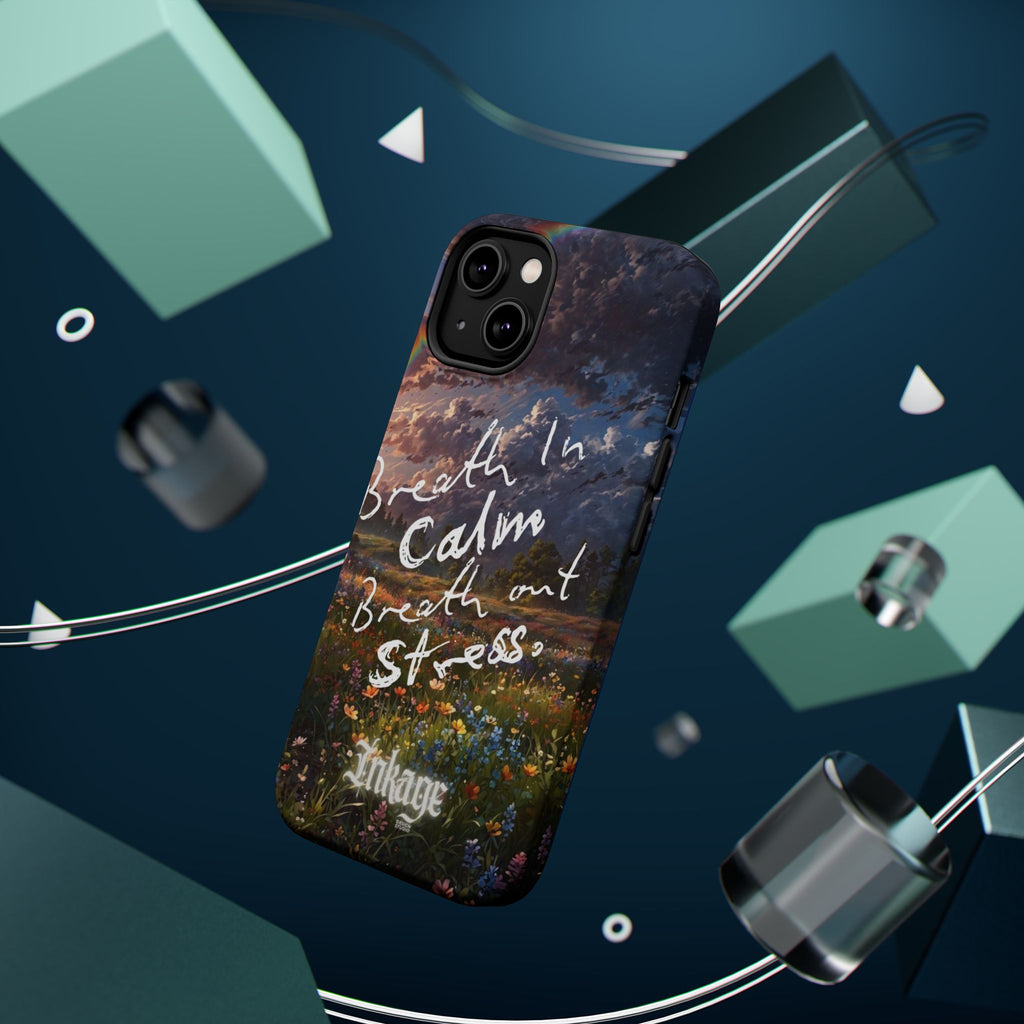 "Breath in Calm Breath out Stress" Quote Magnetic Phone Cases
