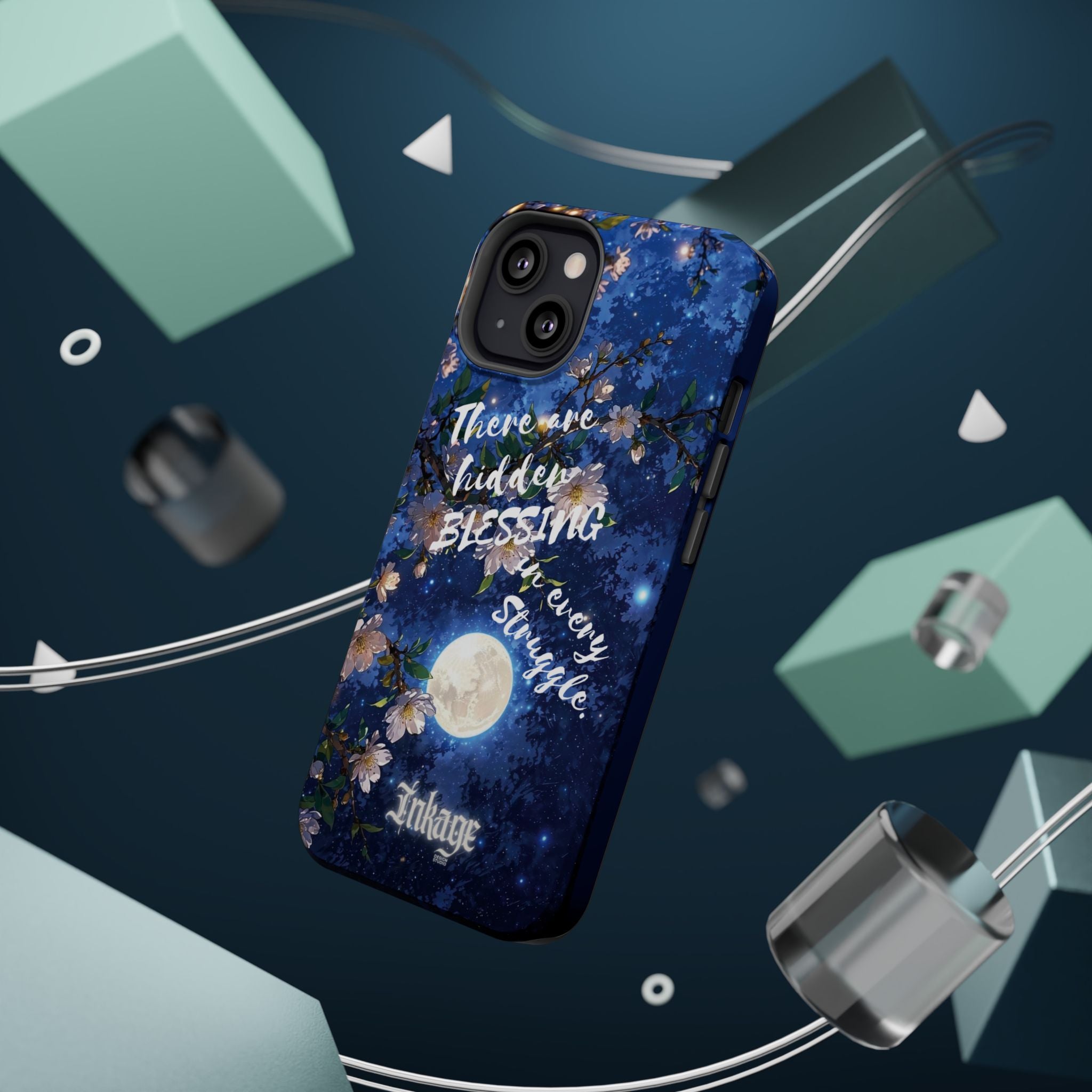 “Moonlit Blessing” Magnetic Phone Cases (Quote)