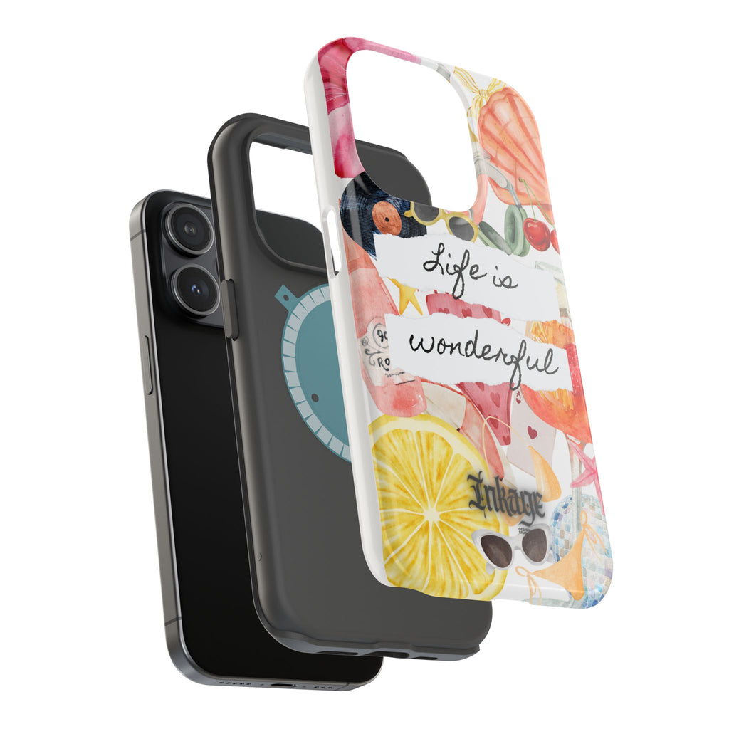 "Life is Wonderful" Quote Magnetic Phone Cases (Quote)