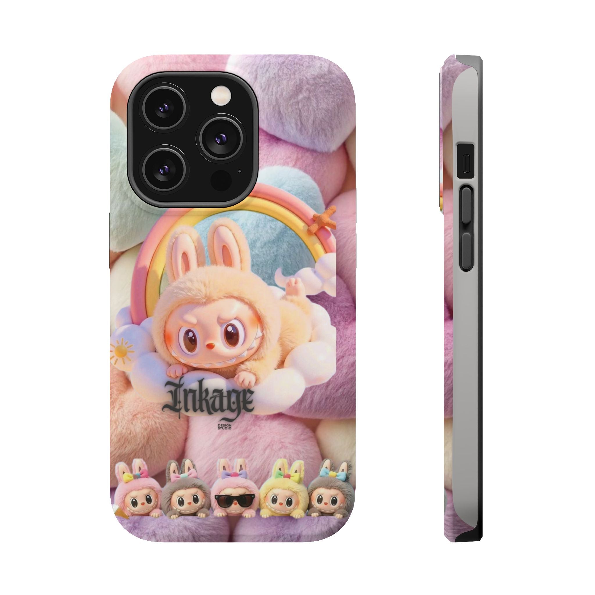 Pastel Rainbow Labubu Magnetic Phone Cases (Animation)