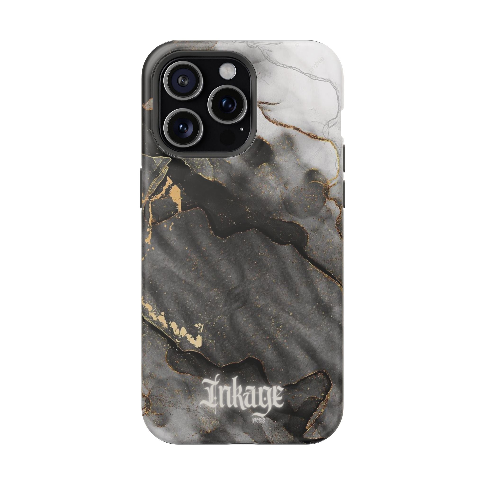 White Noir Marble Gold Foil Magnetic Phone Cases