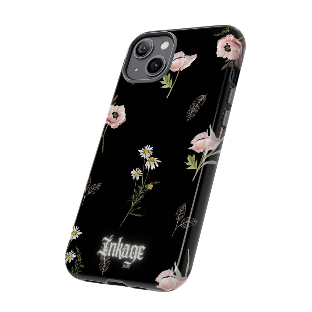 Elegant Black Florals Tough Phone Cases (Minimal)