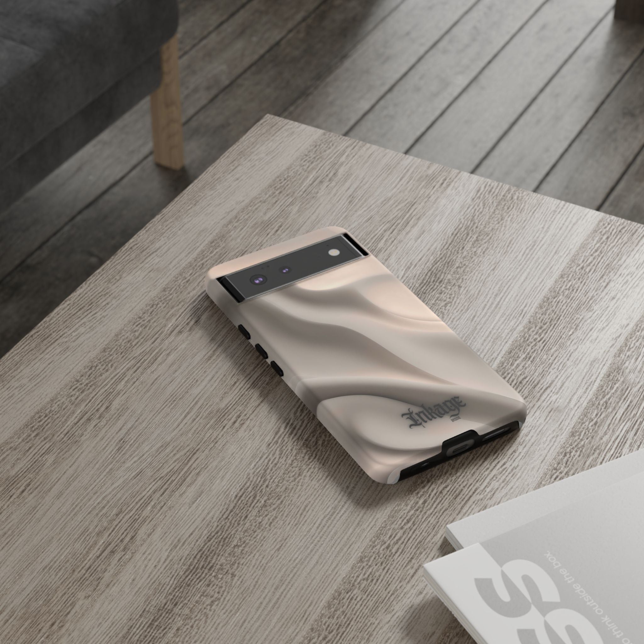 Beige Wavy Flow Tough Phone Case (Minimal)