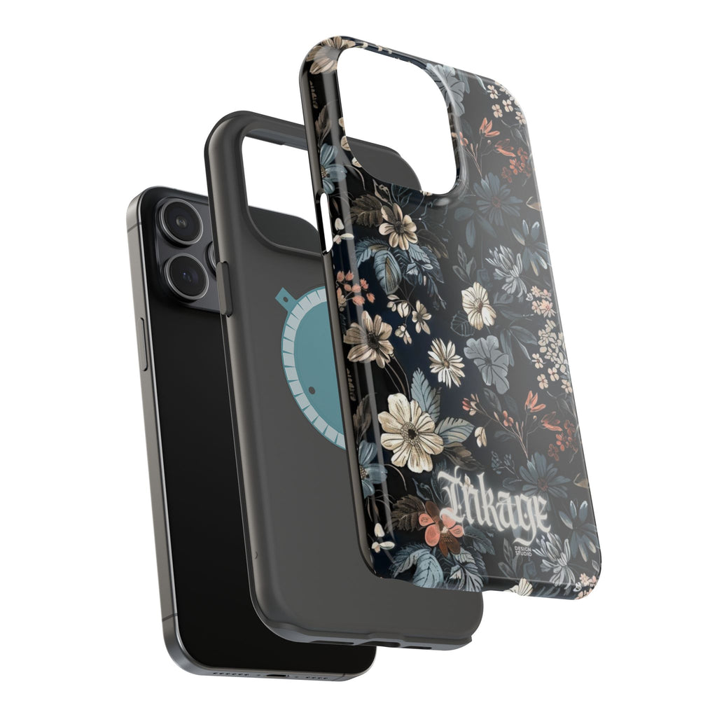 Black Florals Magnetic Phone Cases (Minimal)