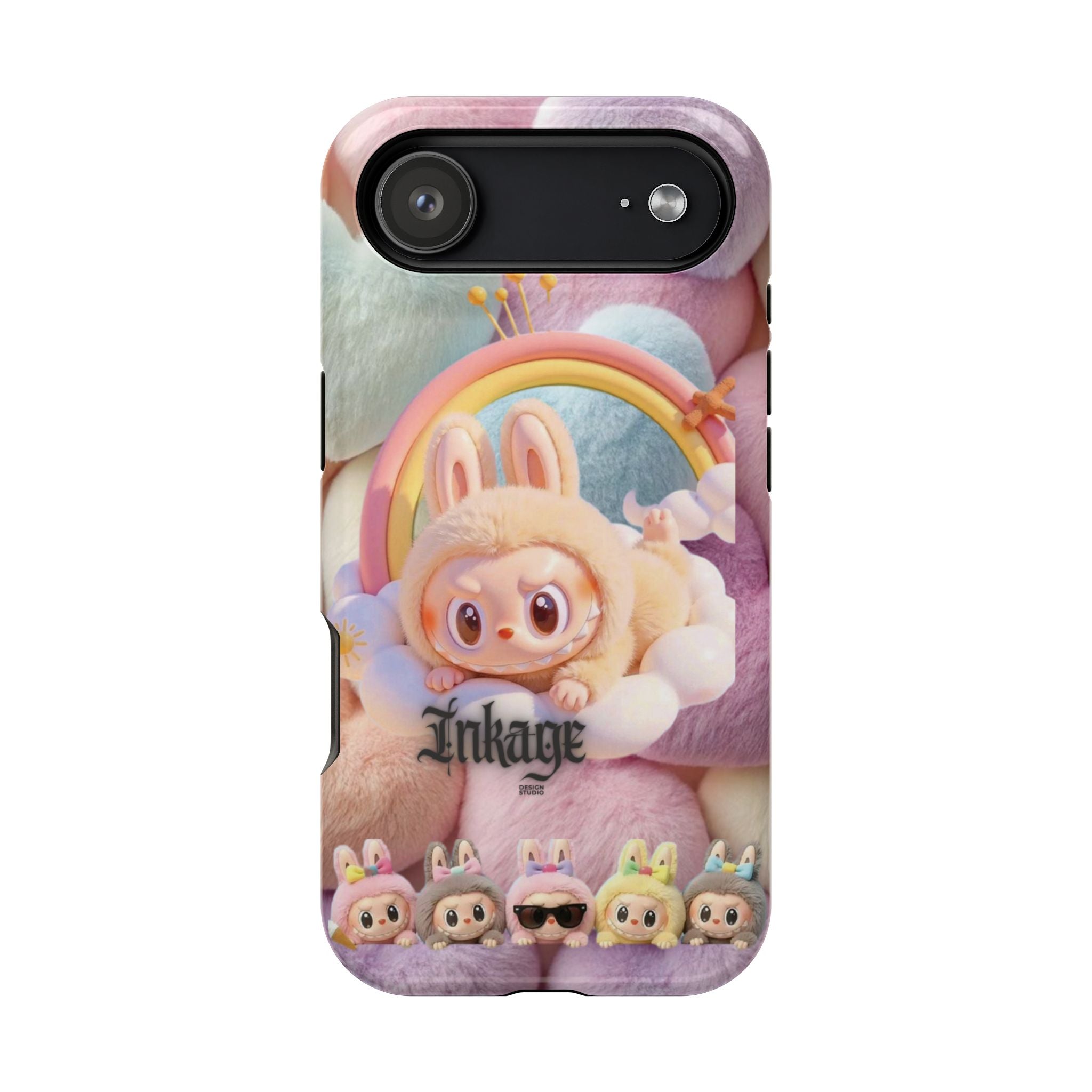 Pastel Rainbow Labubu Magnetic Phone Cases (Animation)