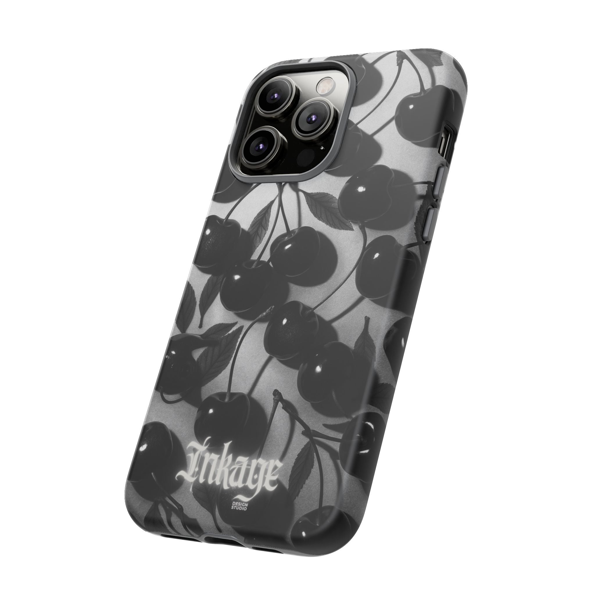 Black Cherry Print Tough Phone Cases (Minimal)