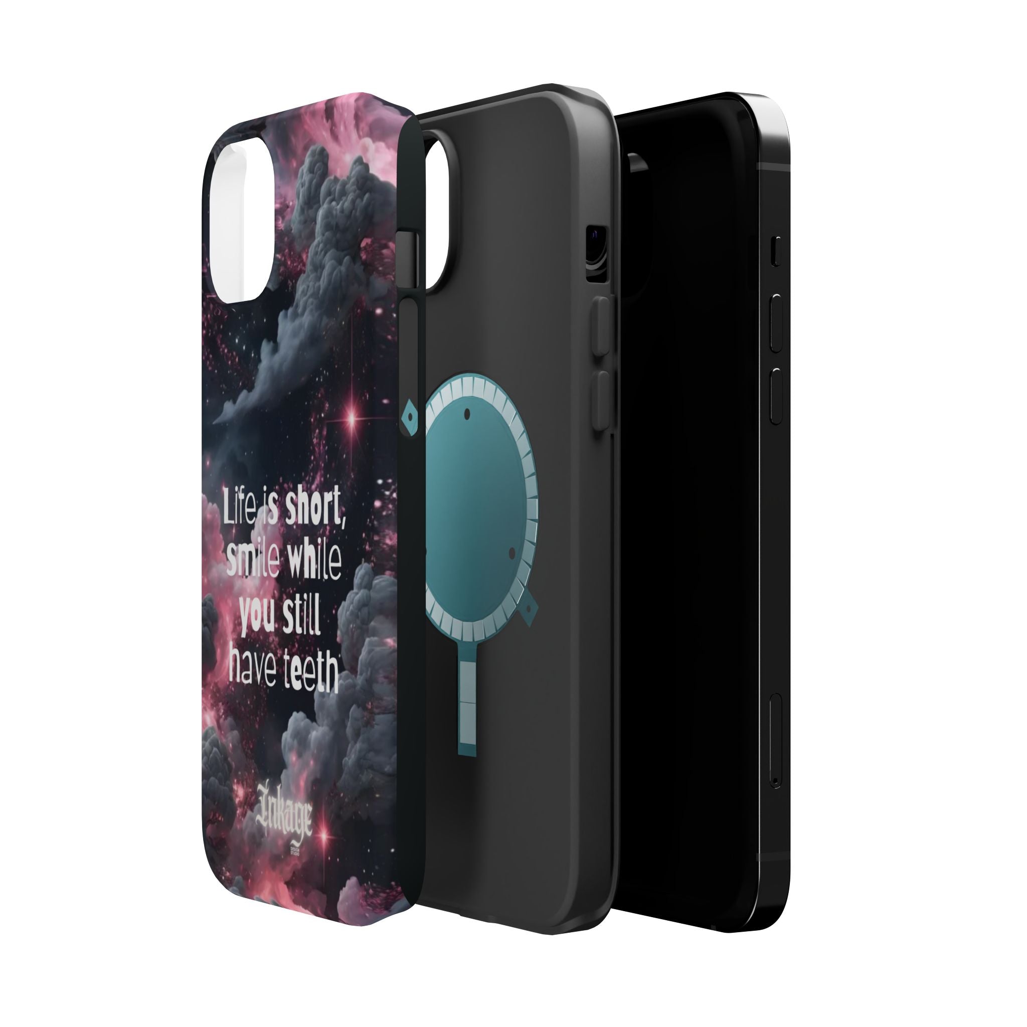 “Life is Short, Smile While You Still Have Teeth” Magnetic Phone Cases (Quote)