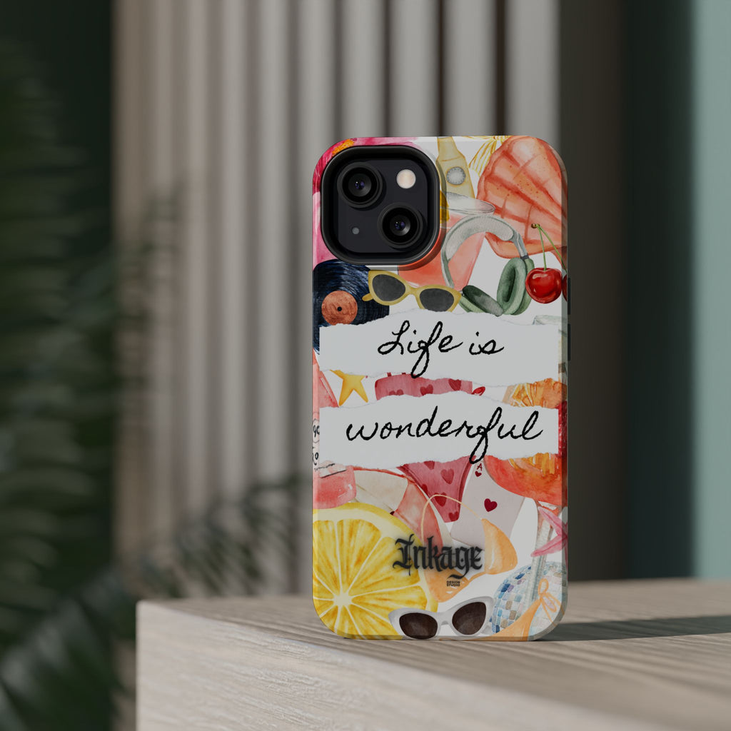 "Life is Wonderful" Quote Magnetic Phone Cases