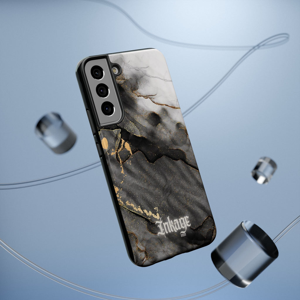 White Noir Marble Gold Foil Magnetic Phone Cases (Minimal)