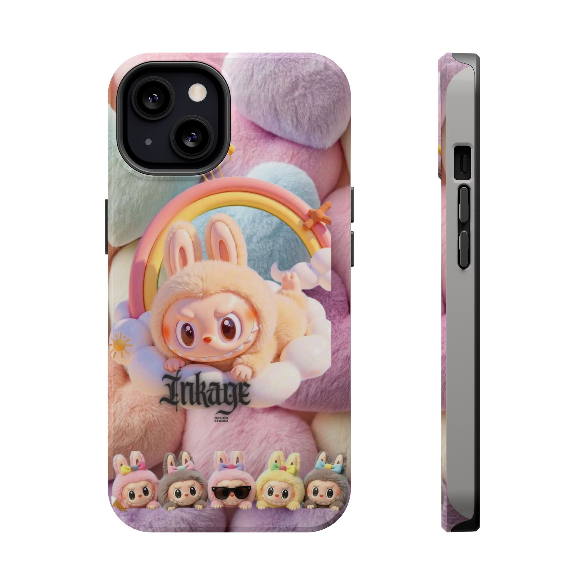 Pastel Rainbow Labubu Magnetic Phone Cases (Animation)