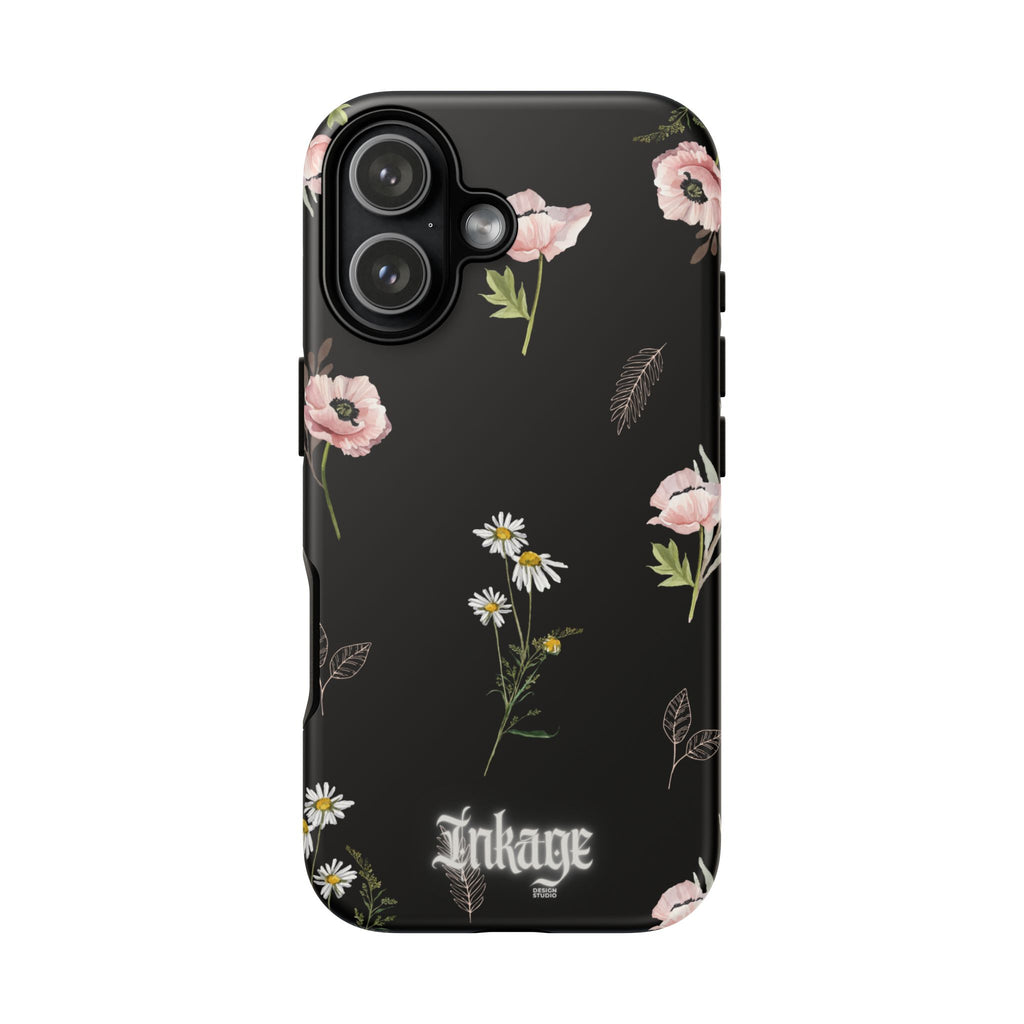 Elegant Black Florals Tough Phone Cases (Minimal)
