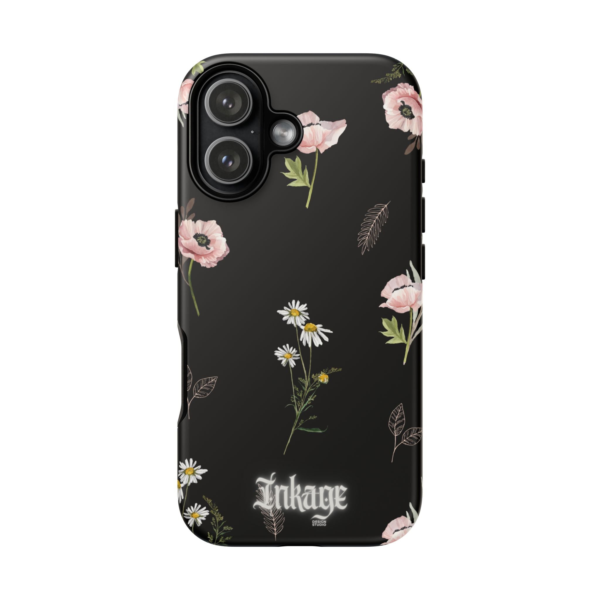 Elegant Black Florals Tough Phone Cases (Minimal)