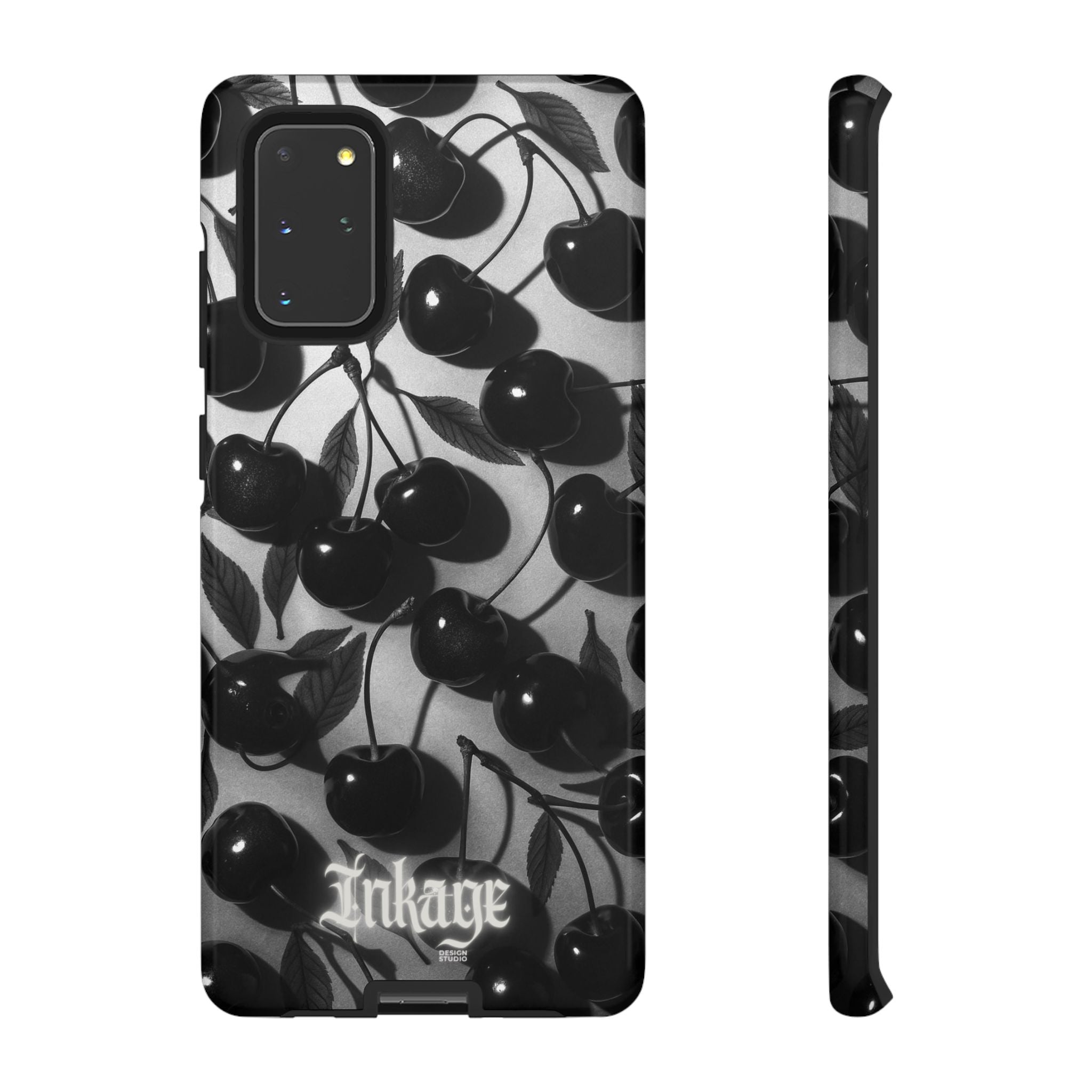 Black Cherry Print Tough Phone Cases (Minimal)