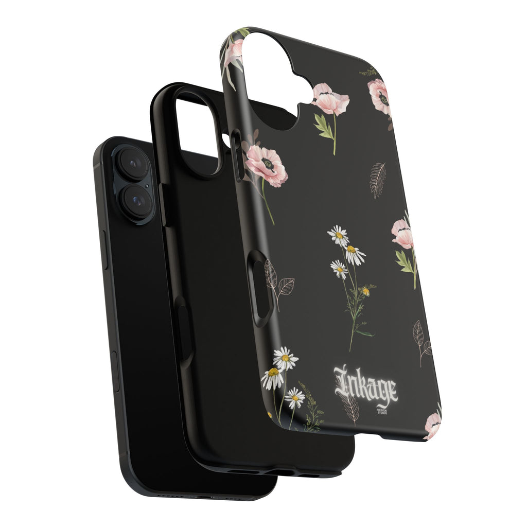 Elegant Black Florals Tough Phone Cases (Minimal)