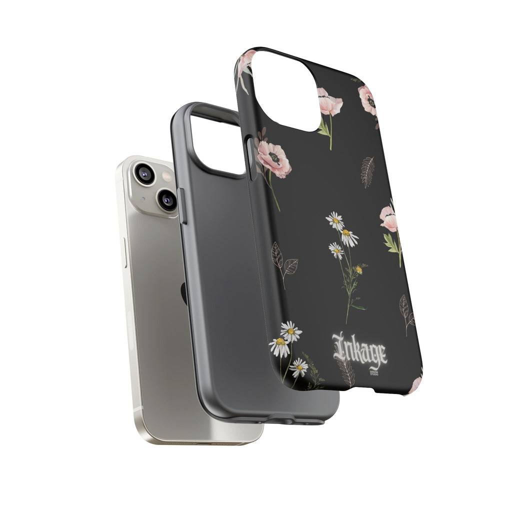 Elegant Black Florals Tough Phone Cases (Minimal)