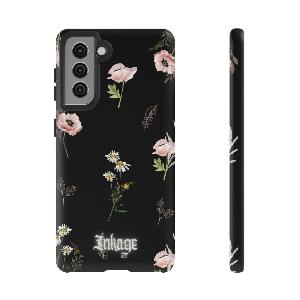 Elegant Black Florals Tough Phone Cases (Minimal)
