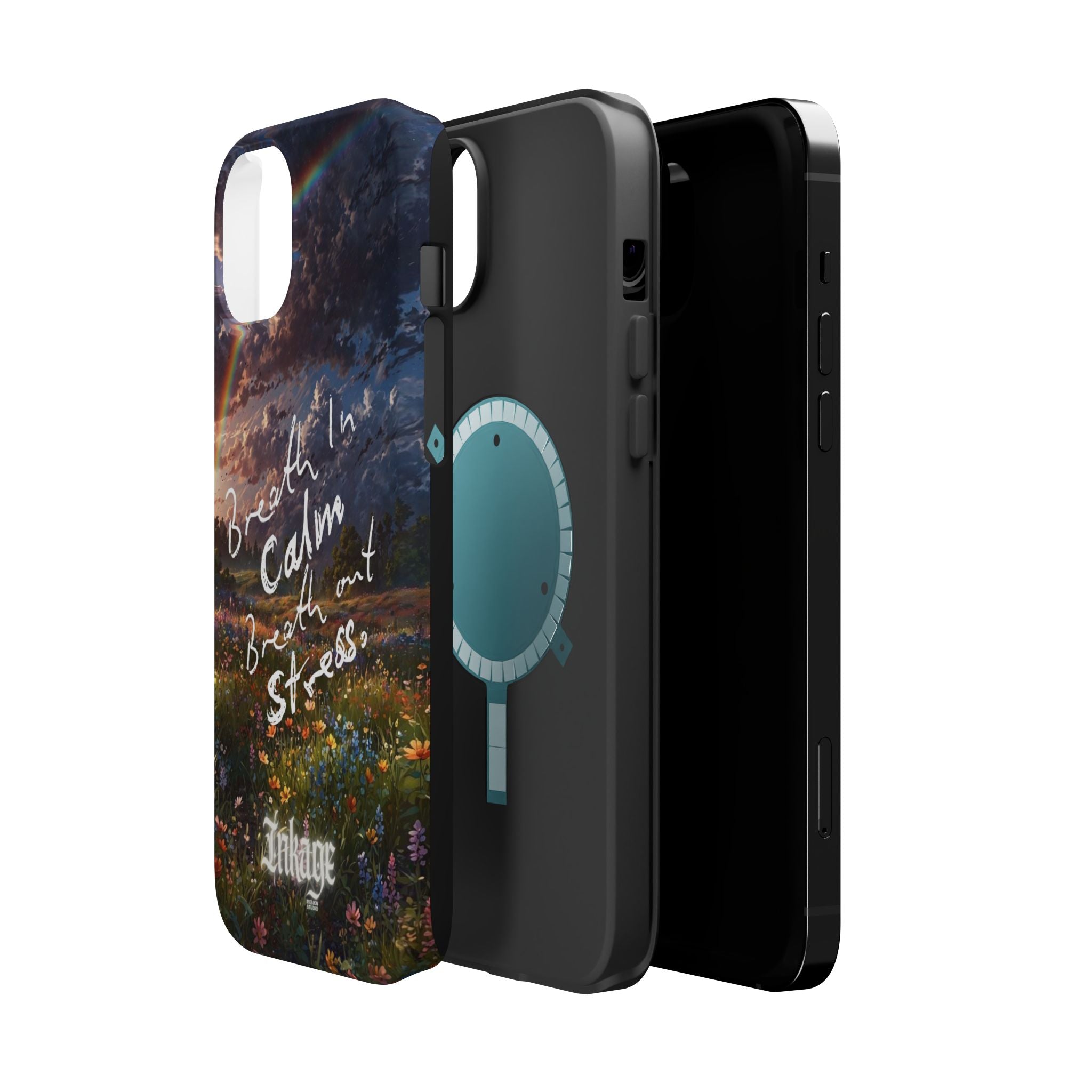"Breath in Calm Breath out Stress" Magnetic Phone Cases (Quote)