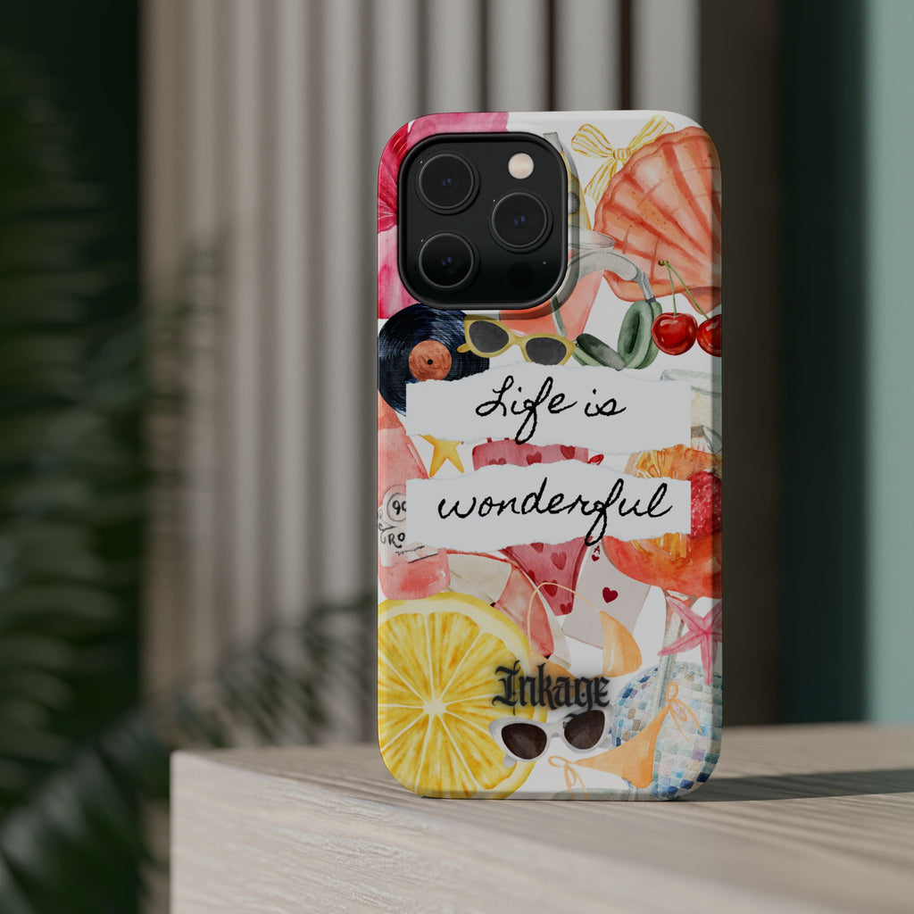 "Life is Wonderful" Quote Magnetic Phone Cases (Quote)