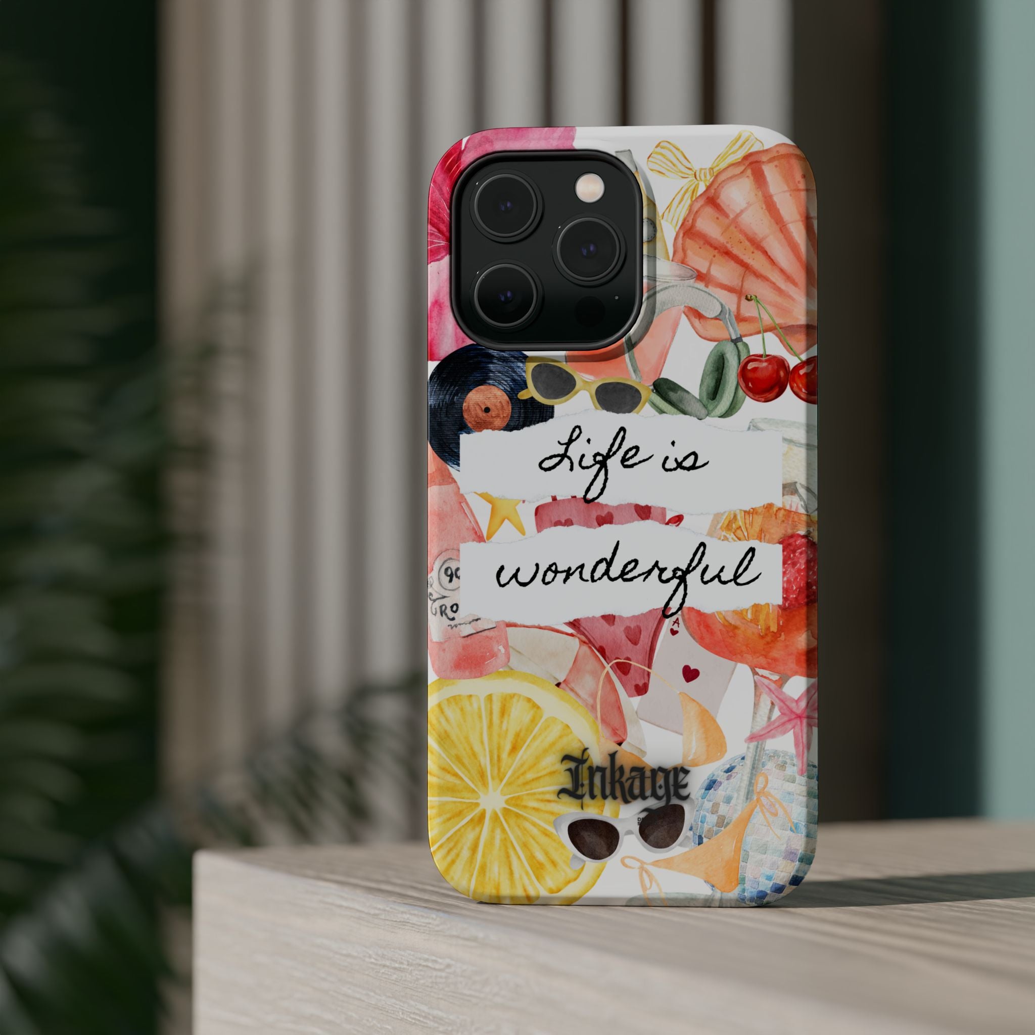 "Life is Wonderful" Quote Magnetic Phone Cases (Quote)