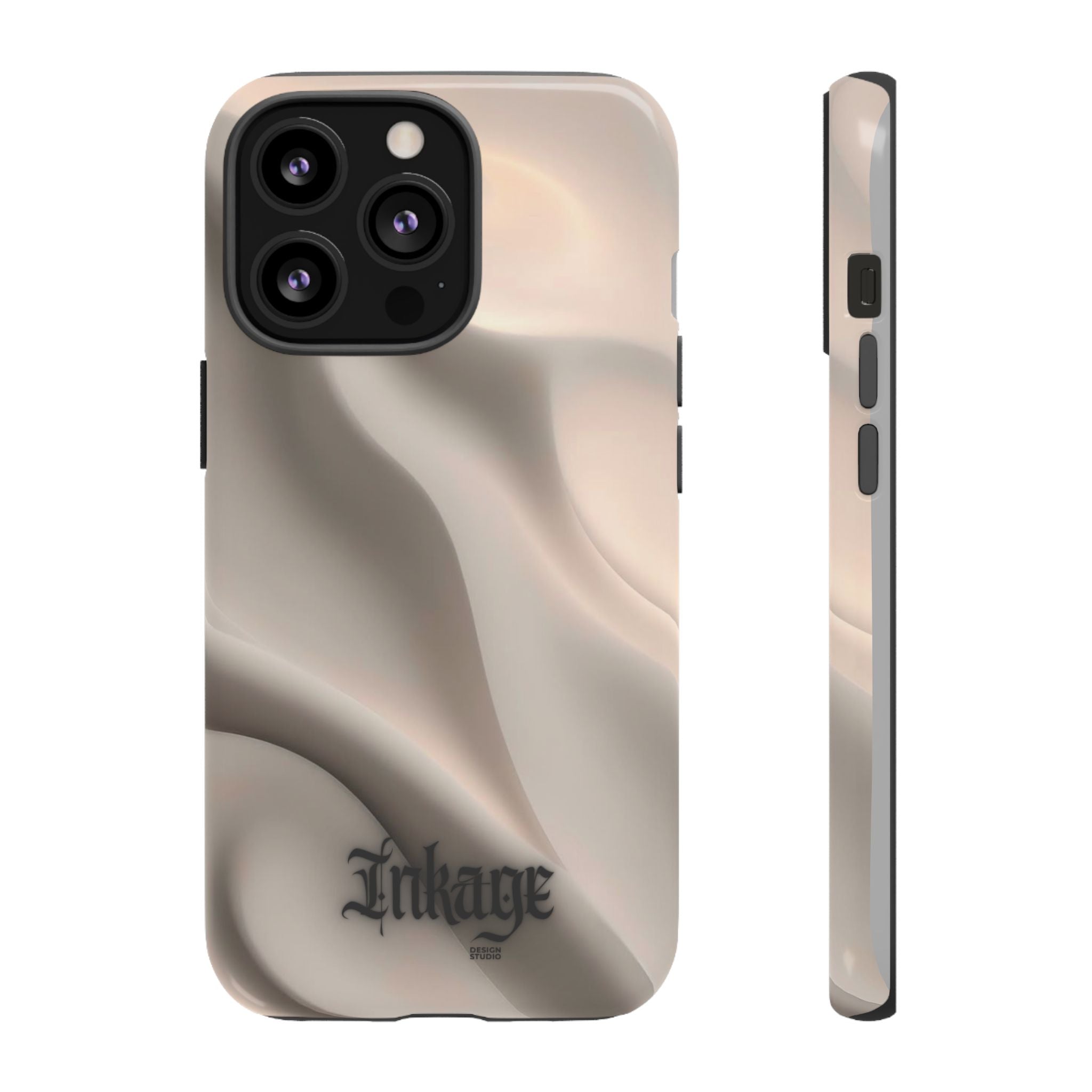 Beige Wavy Flow Tough Phone Case (Minimal)